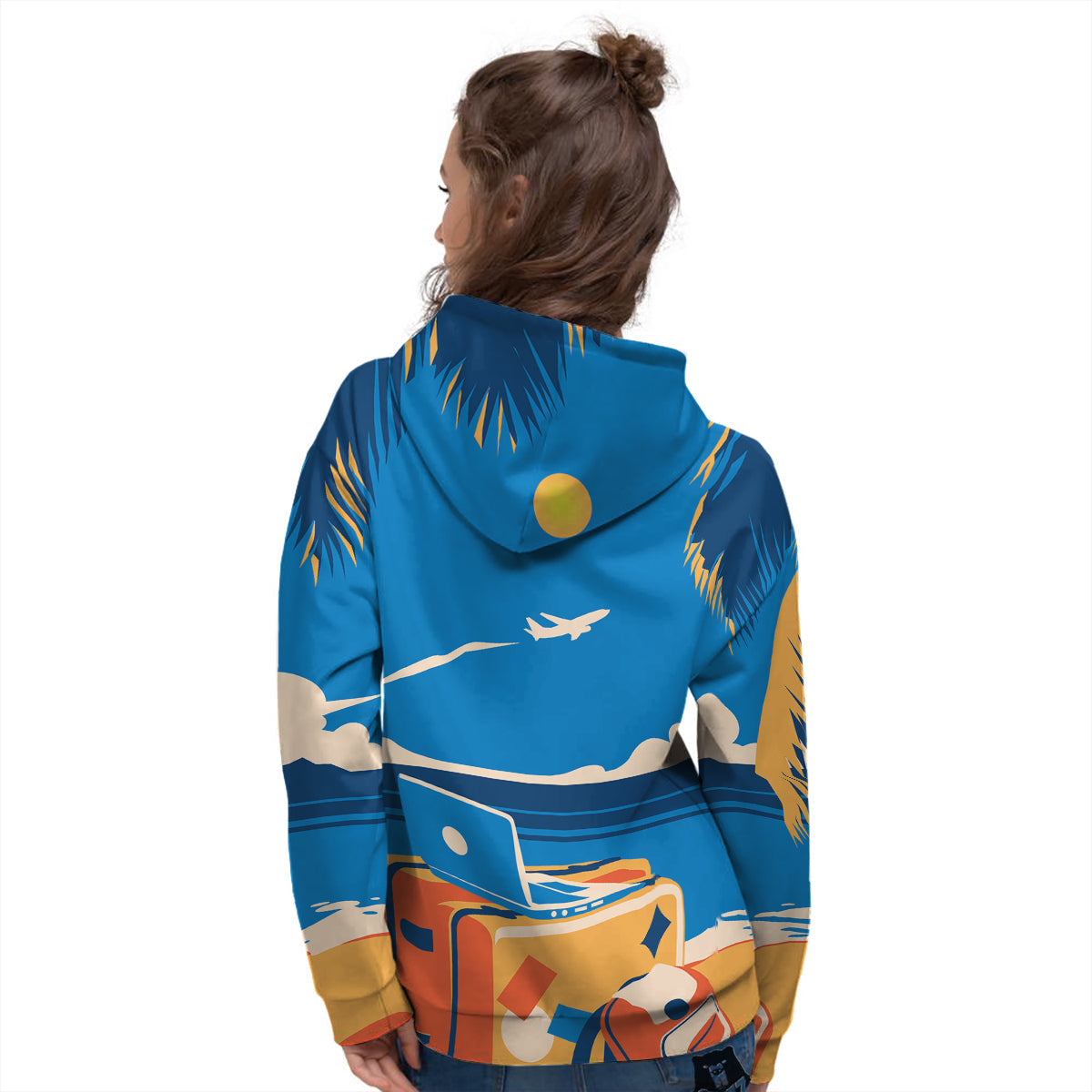 Time To Travel Summer Holiday Print Women's Hoodie-grizzshop
