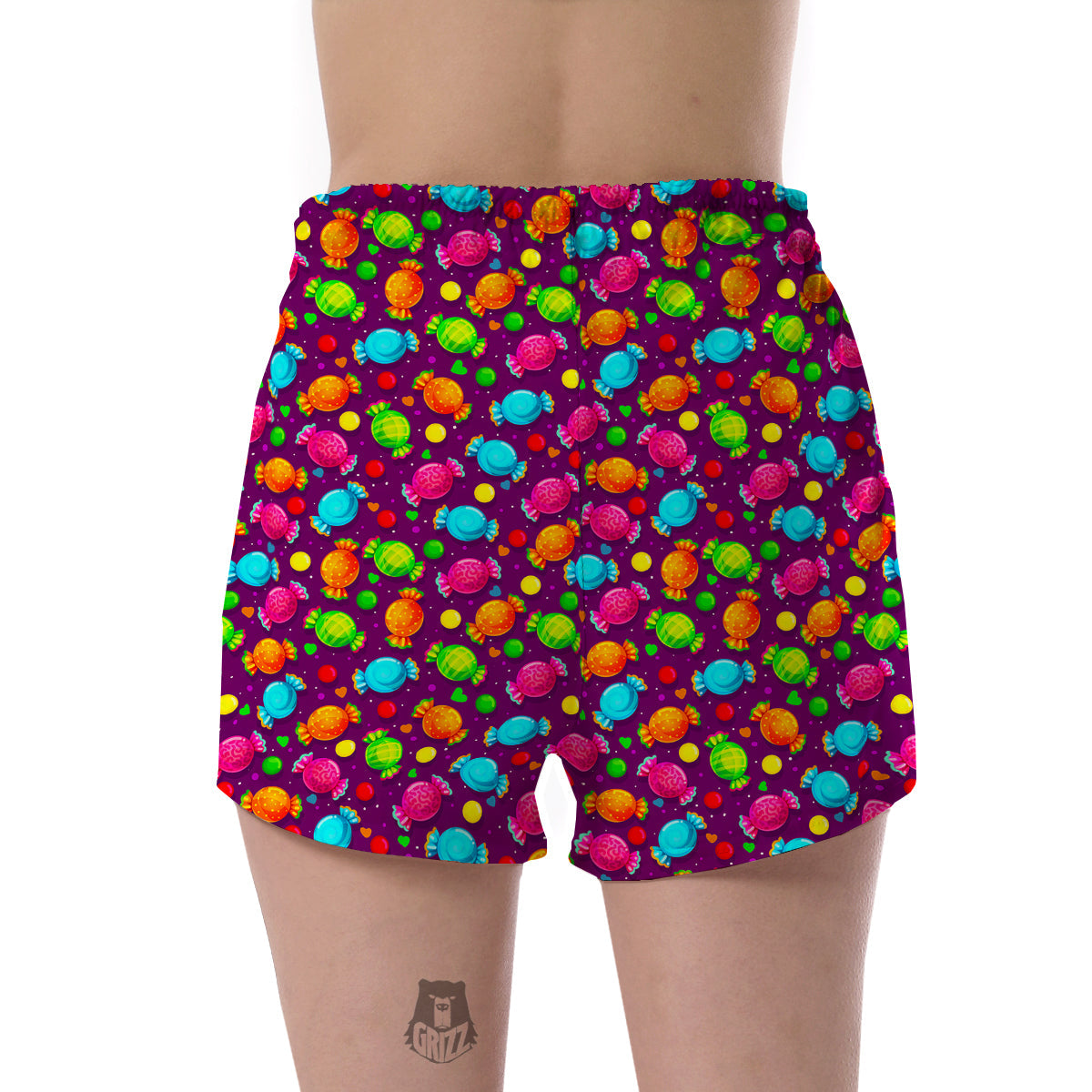 Toffee Candy Pattern Print Women's Shorts-grizzshop