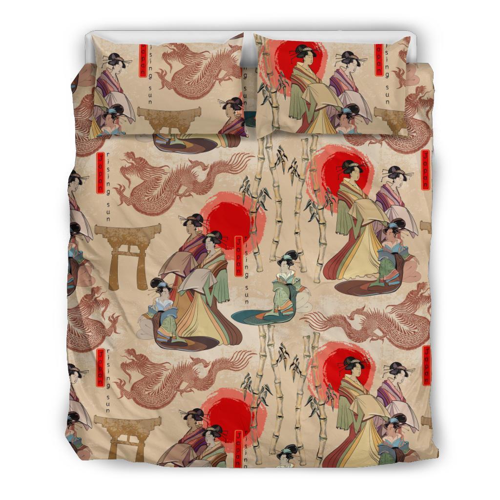 Tokyo Japanese Pattern Print Duvet Cover Bedding Set-grizzshop