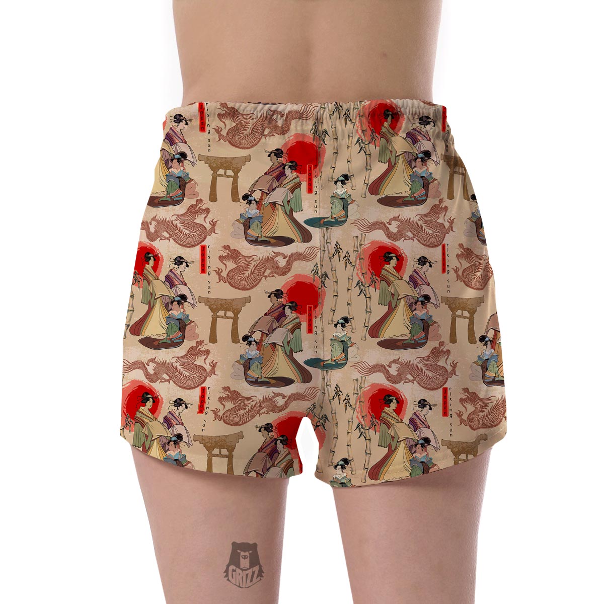 Tokyo Japanese Pattern Print Women's Shorts-grizzshop