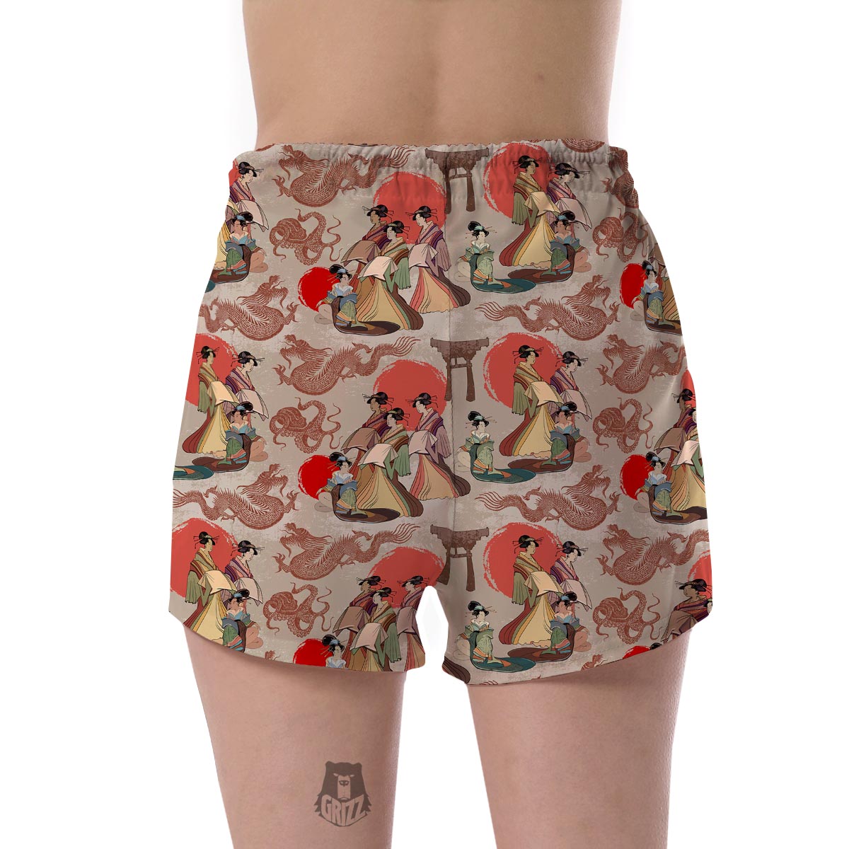 Tokyo Japanese Print Pattern Women's Shorts-grizzshop