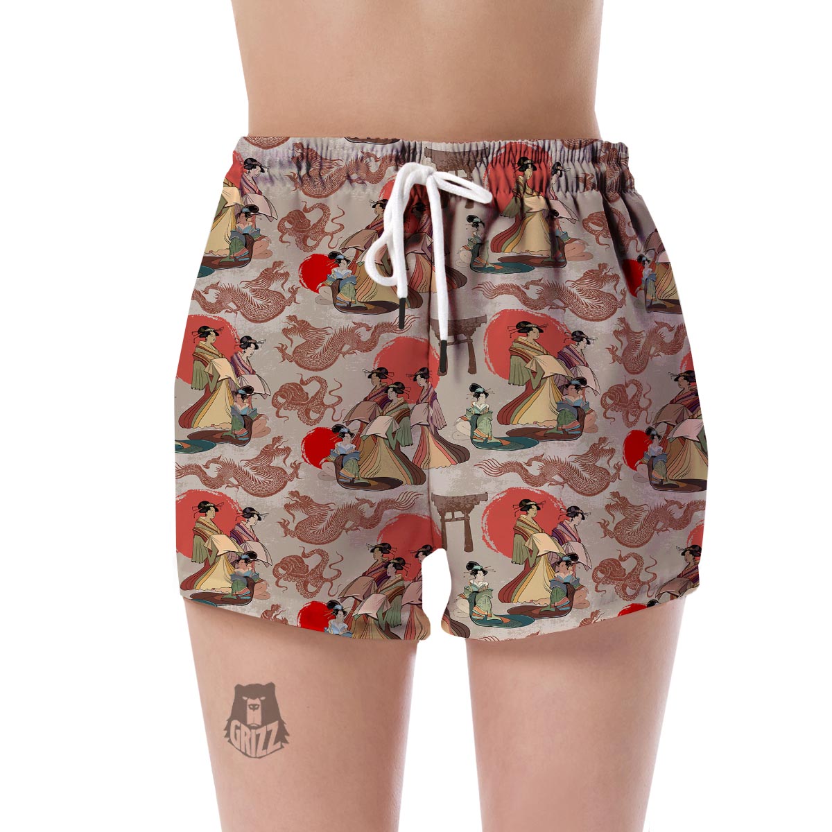 Tokyo Japanese Print Pattern Women's Shorts-grizzshop