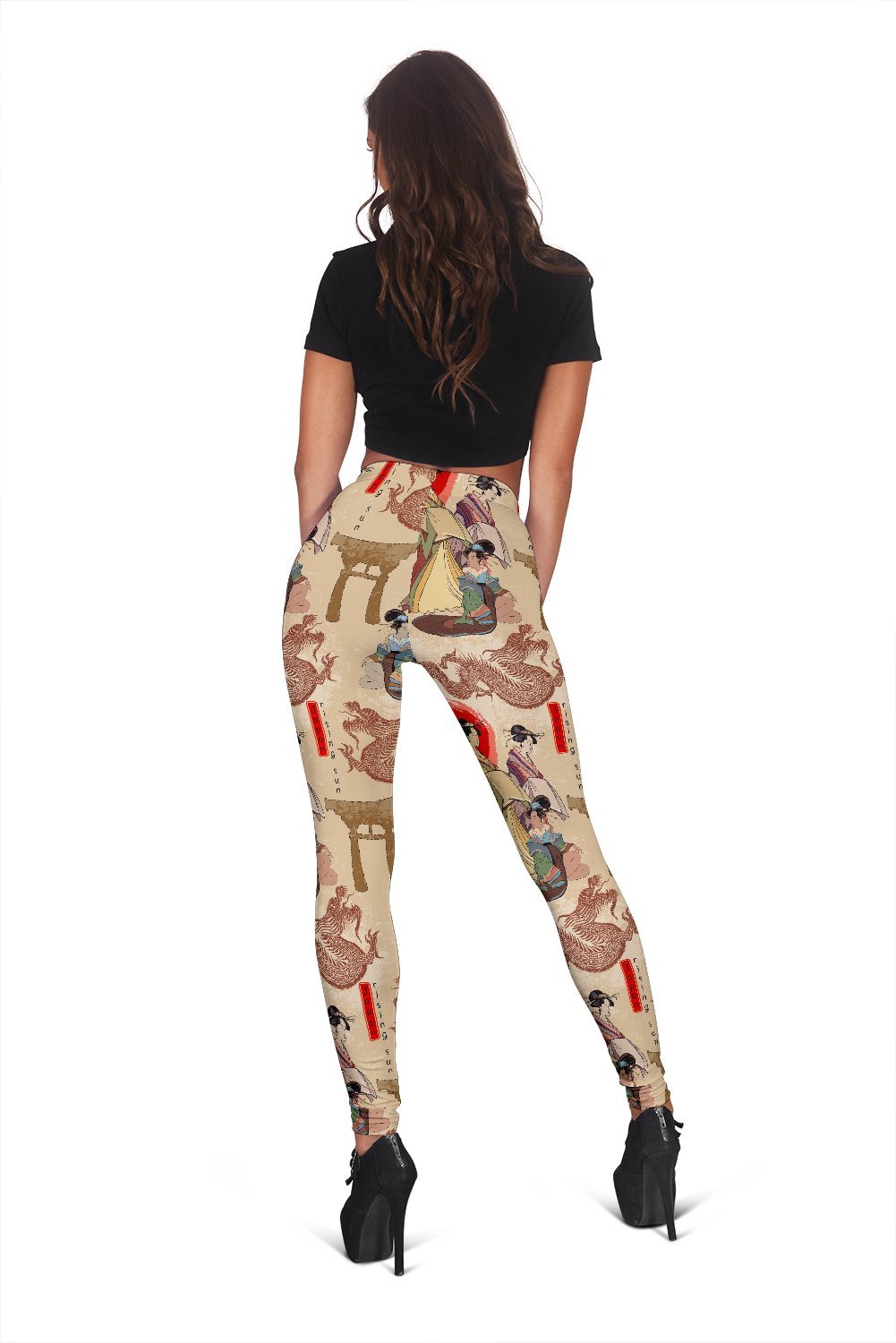 Tokyo Japanese Pattern Print Women Leggings-grizzshop