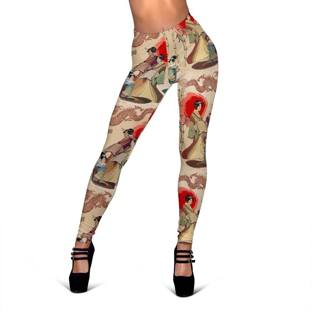 Tokyo Japanese Pattern Print Women Leggings-grizzshop