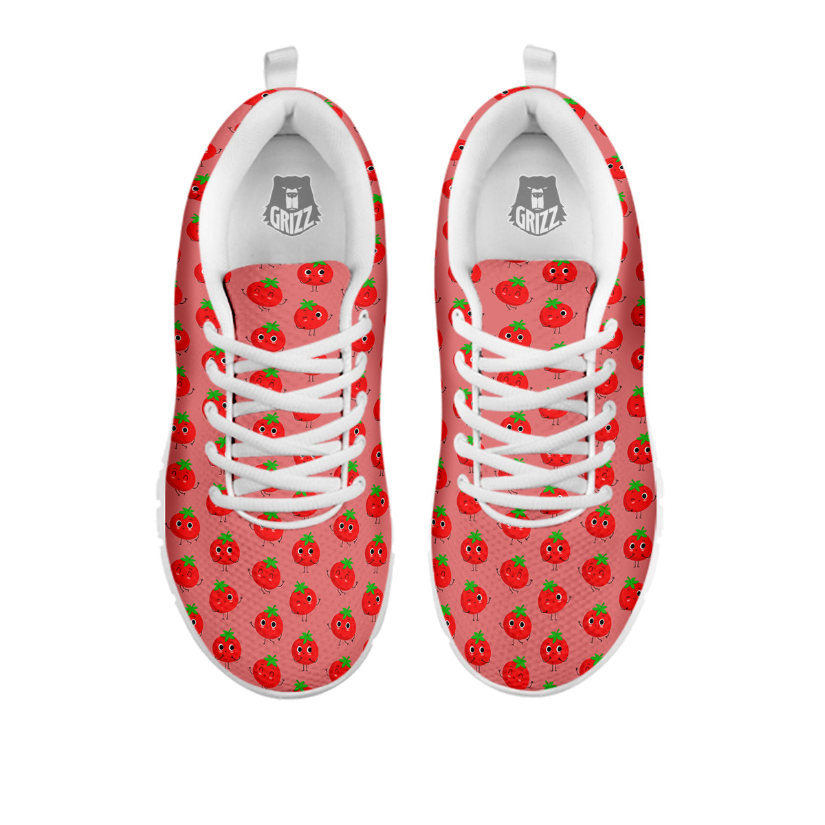 Tomato Cute Print Pattern White Sneaker-grizzshop