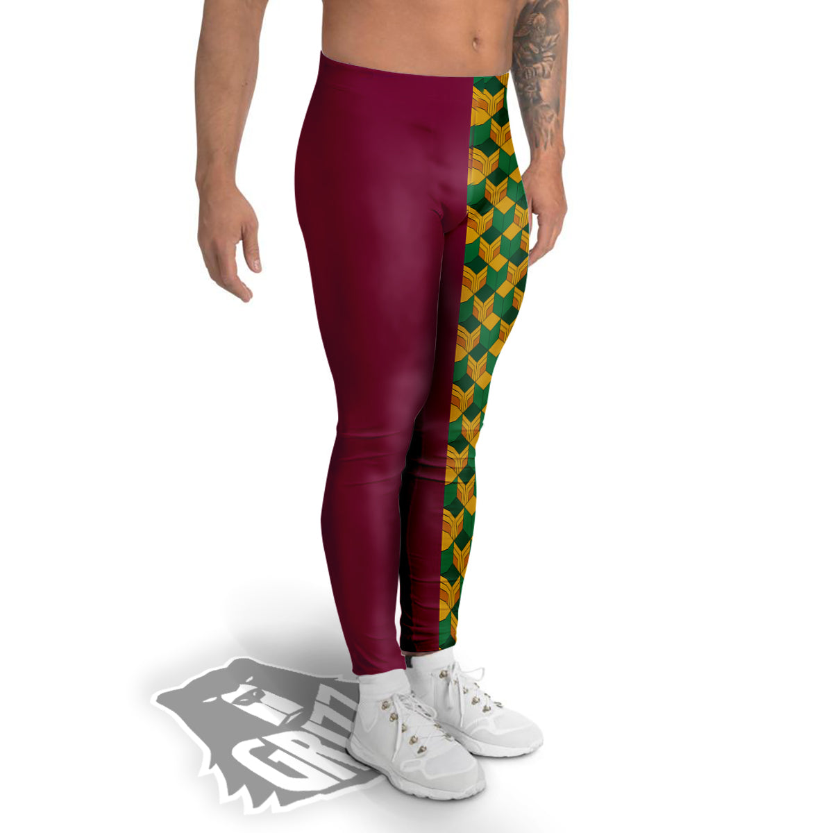 Tomioka Print Pattern Men's Leggings-grizzshop