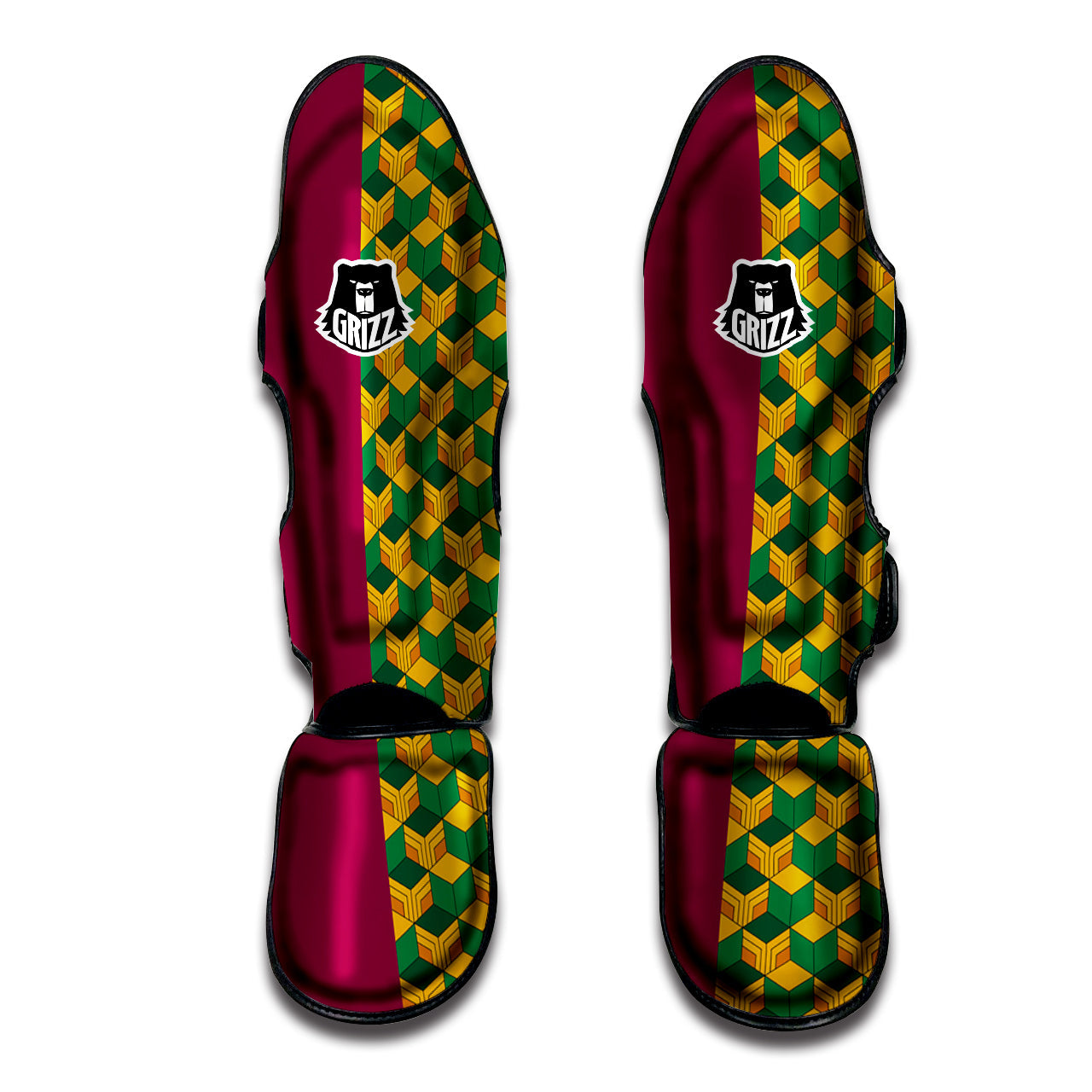 Palm Leaf Tropical Banana Print Pattern Muay Thai Shin Guards