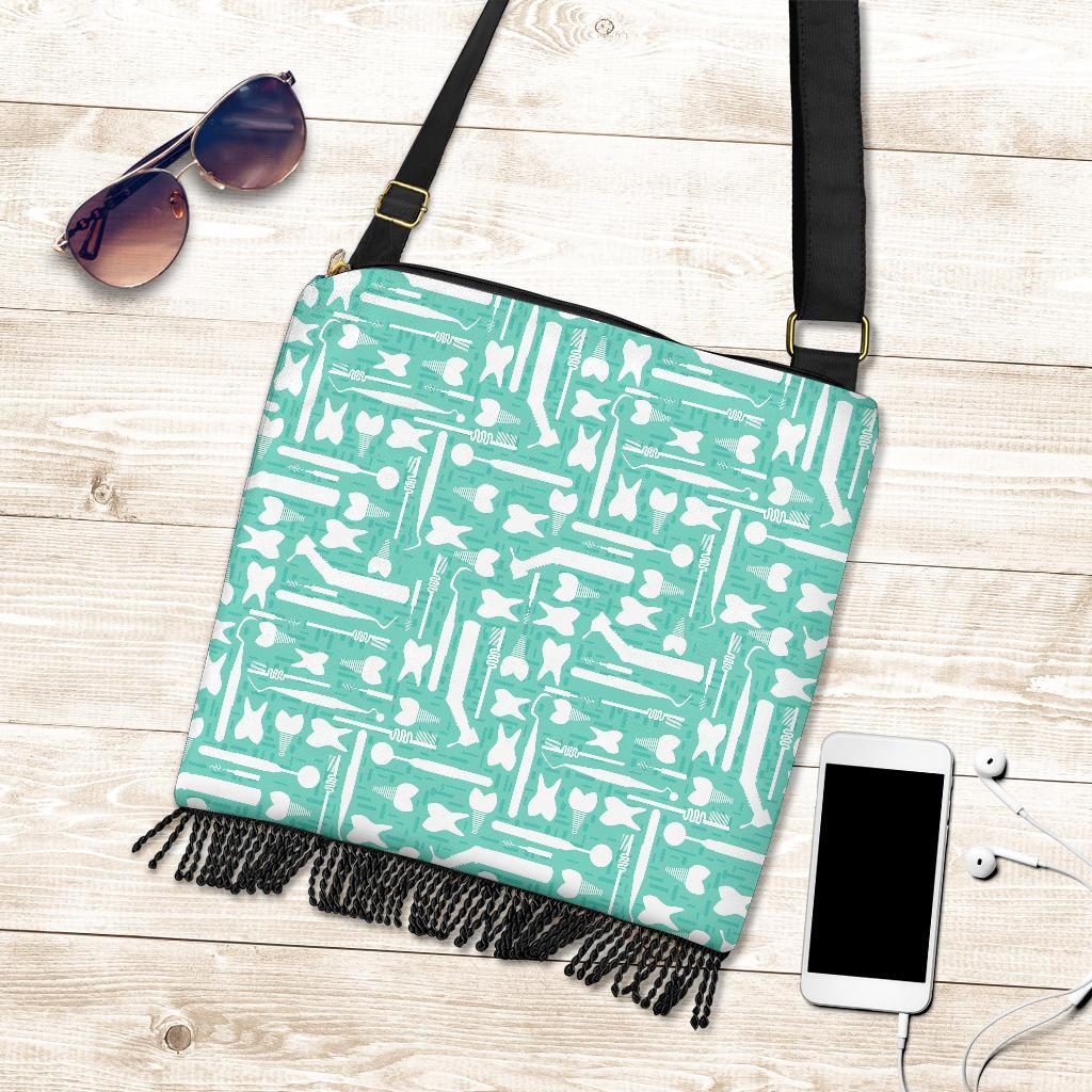 Tooth Dental Dentist Dentistry Pattern Print Crossbody Bags-grizzshop