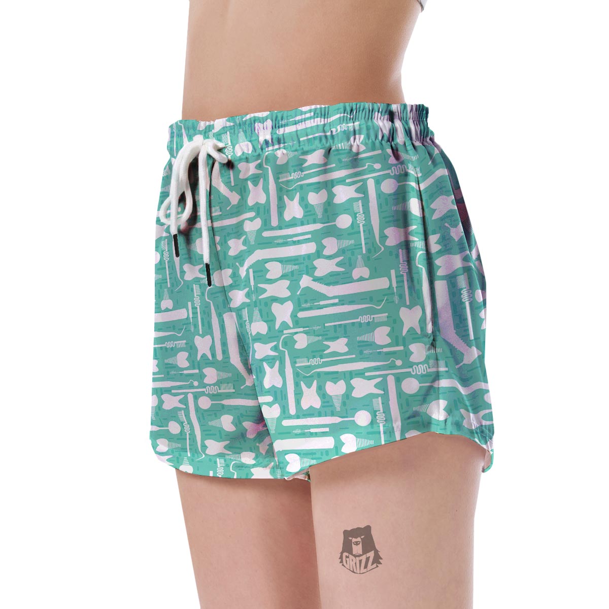 Tooth Dental Dentist Dentistry Pattern Print Women's Shorts-grizzshop