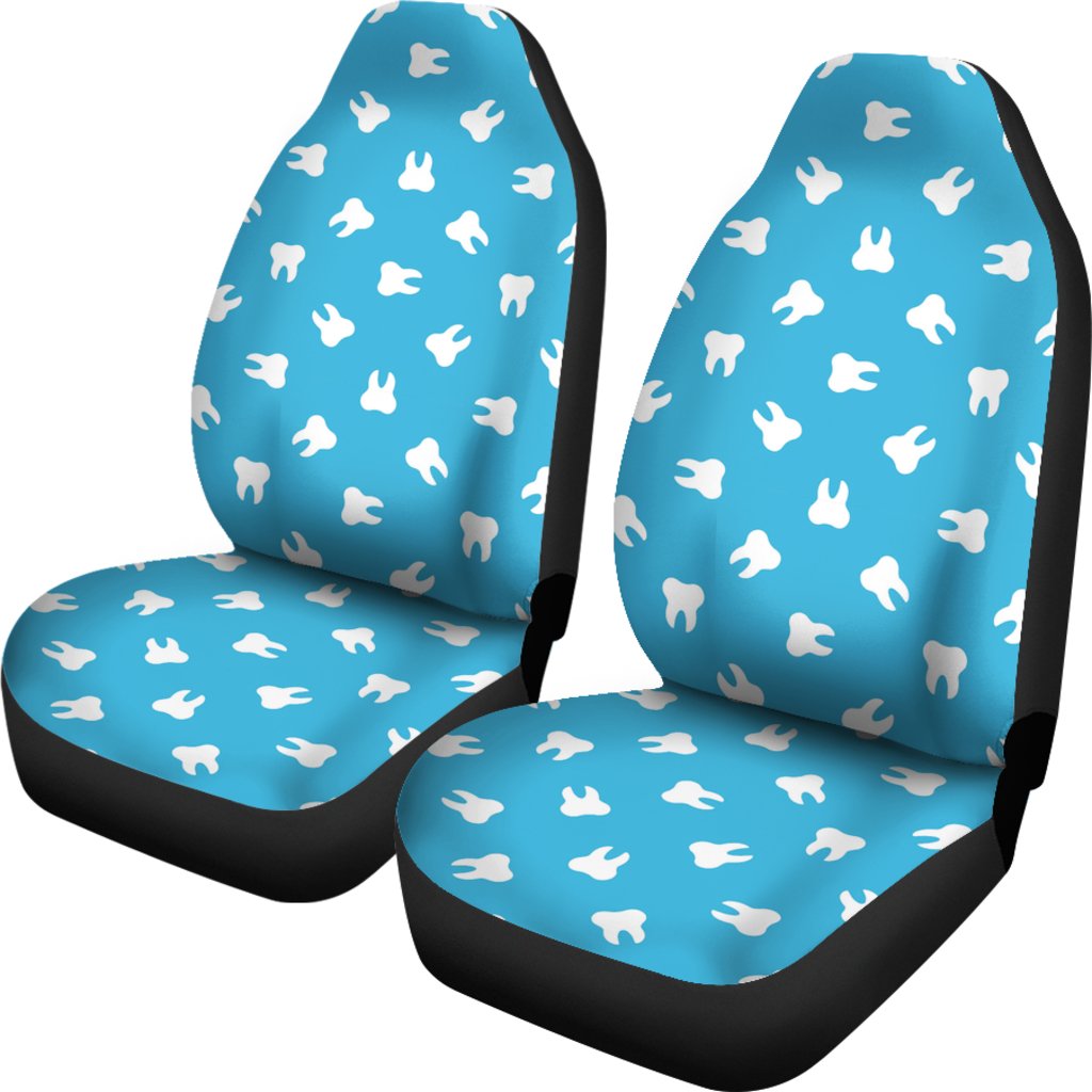 Tooth Dentistry Dentist Dental Pattern Print Universal Fit Car Seat Cover-grizzshop