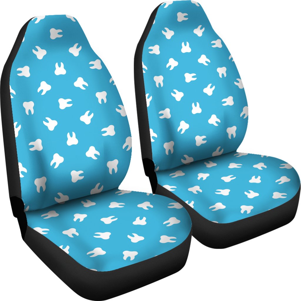 Tooth Dentistry Dentist Dental Pattern Print Universal Fit Car Seat Cover-grizzshop