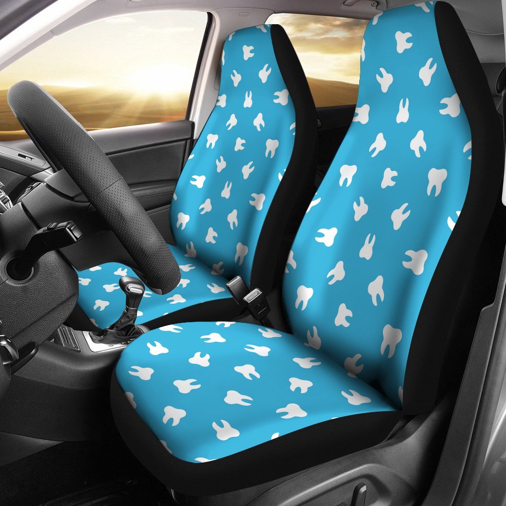 Tooth Dentistry Dentist Dental Pattern Print Universal Fit Car Seat Cover-grizzshop
