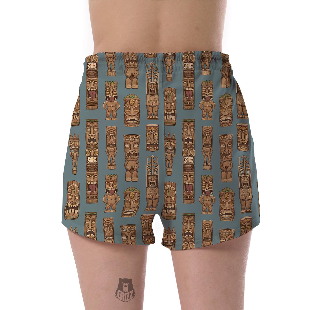 Totem Aztec Pattern Print Women's Shorts-grizzshop
