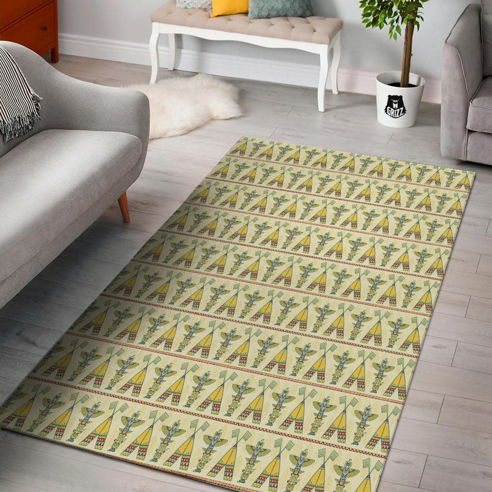 Totem Native Print Pattern Floor Mat-grizzshop