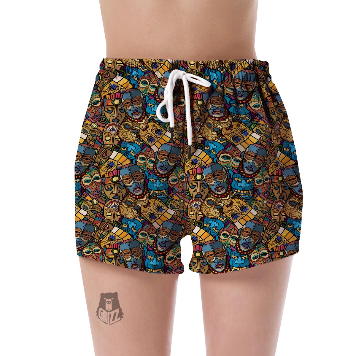 Totem Print Pattern Women's Shorts-grizzshop