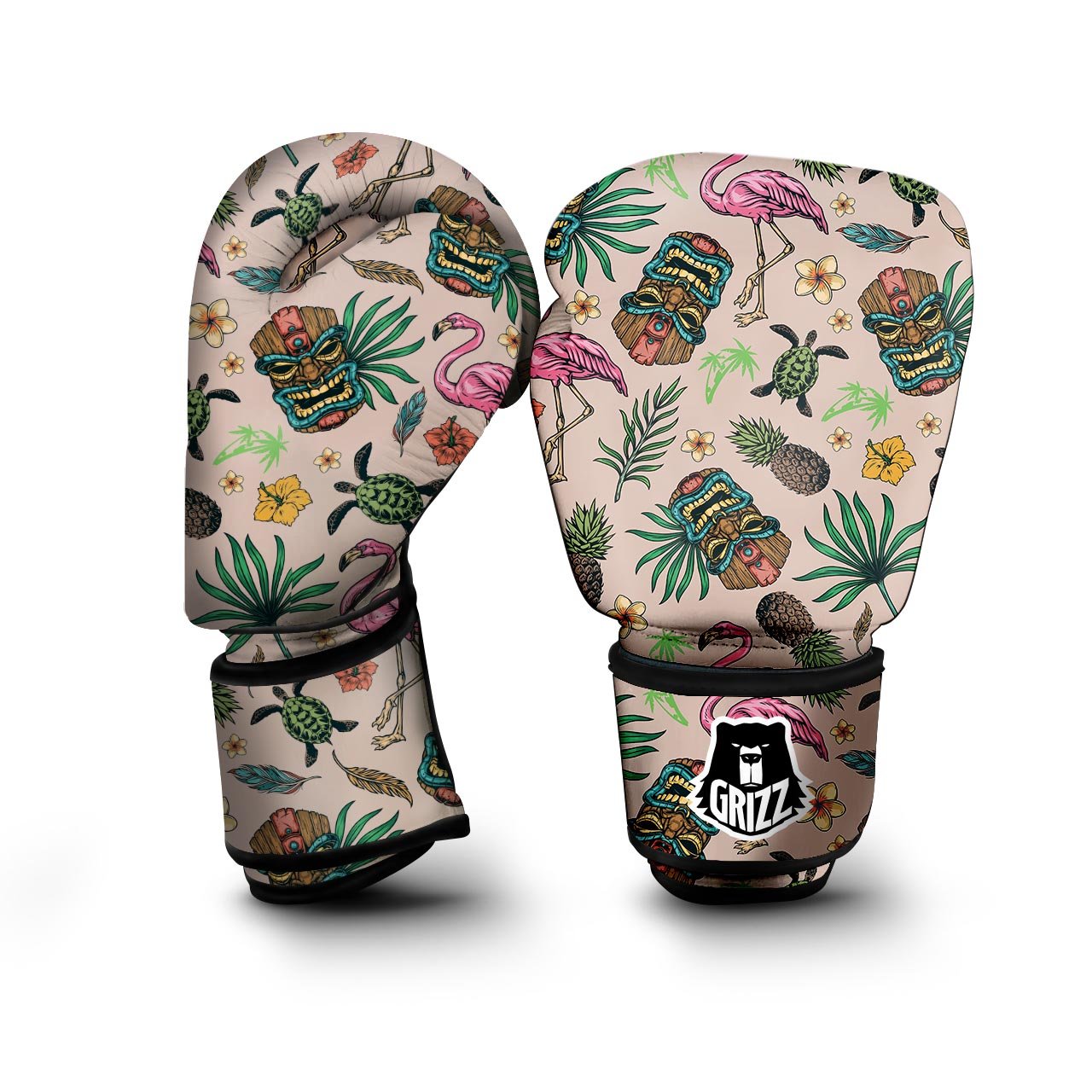 Totem Summer Print Pattern Boxing Gloves-grizzshop