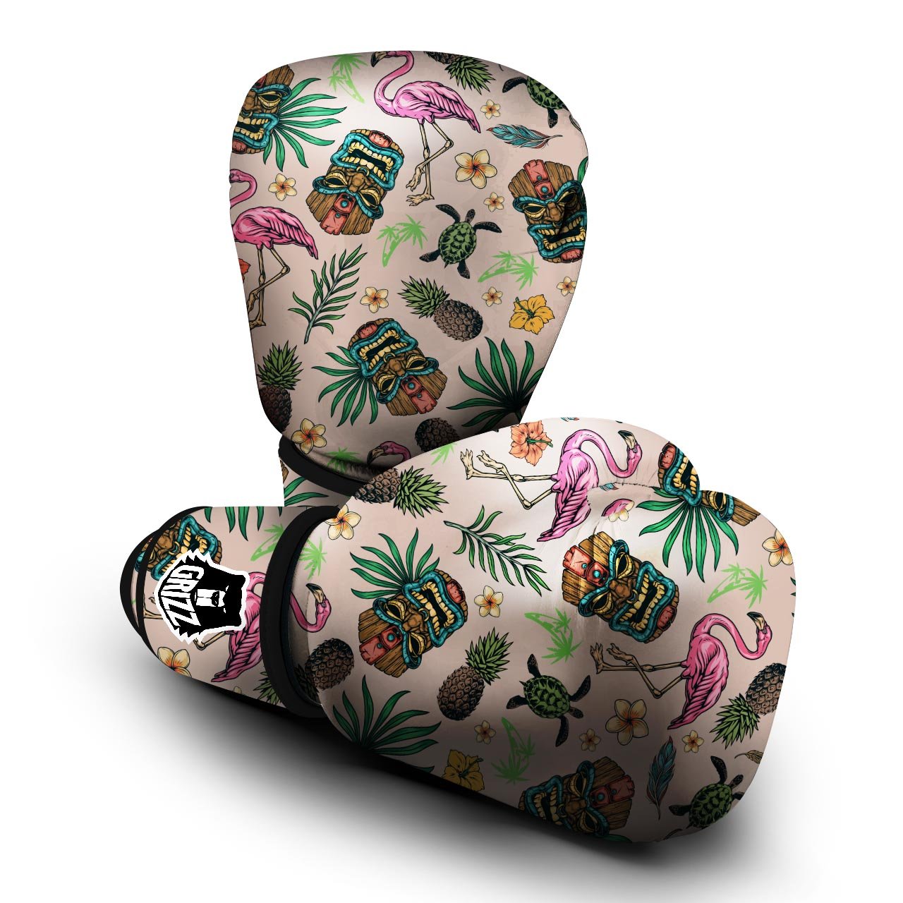Totem Summer Print Pattern Boxing Gloves-grizzshop