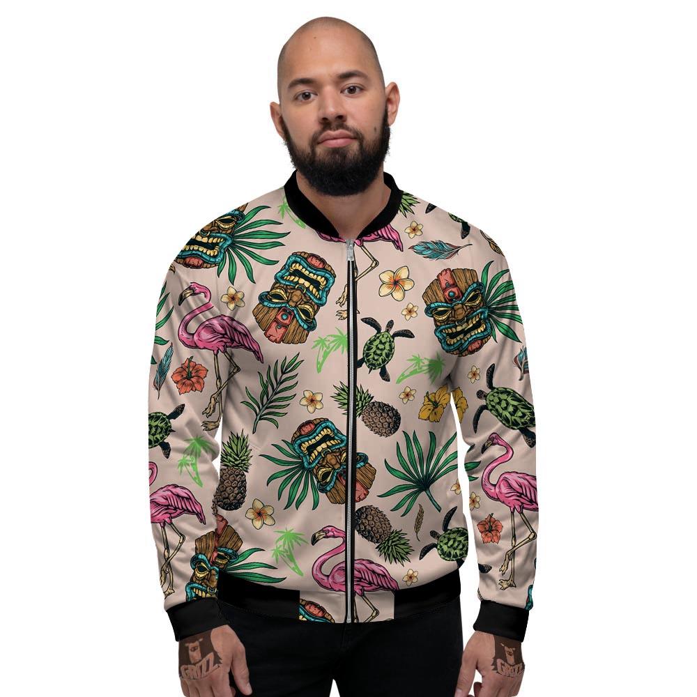 Totem Summer Print Pattern Men's Bomber Jacket-grizzshop