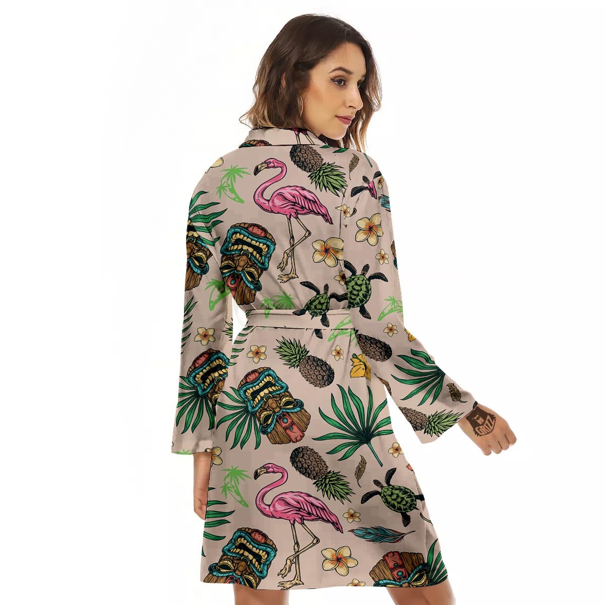 Totem Summer Print Pattern Women's Robe-grizzshop