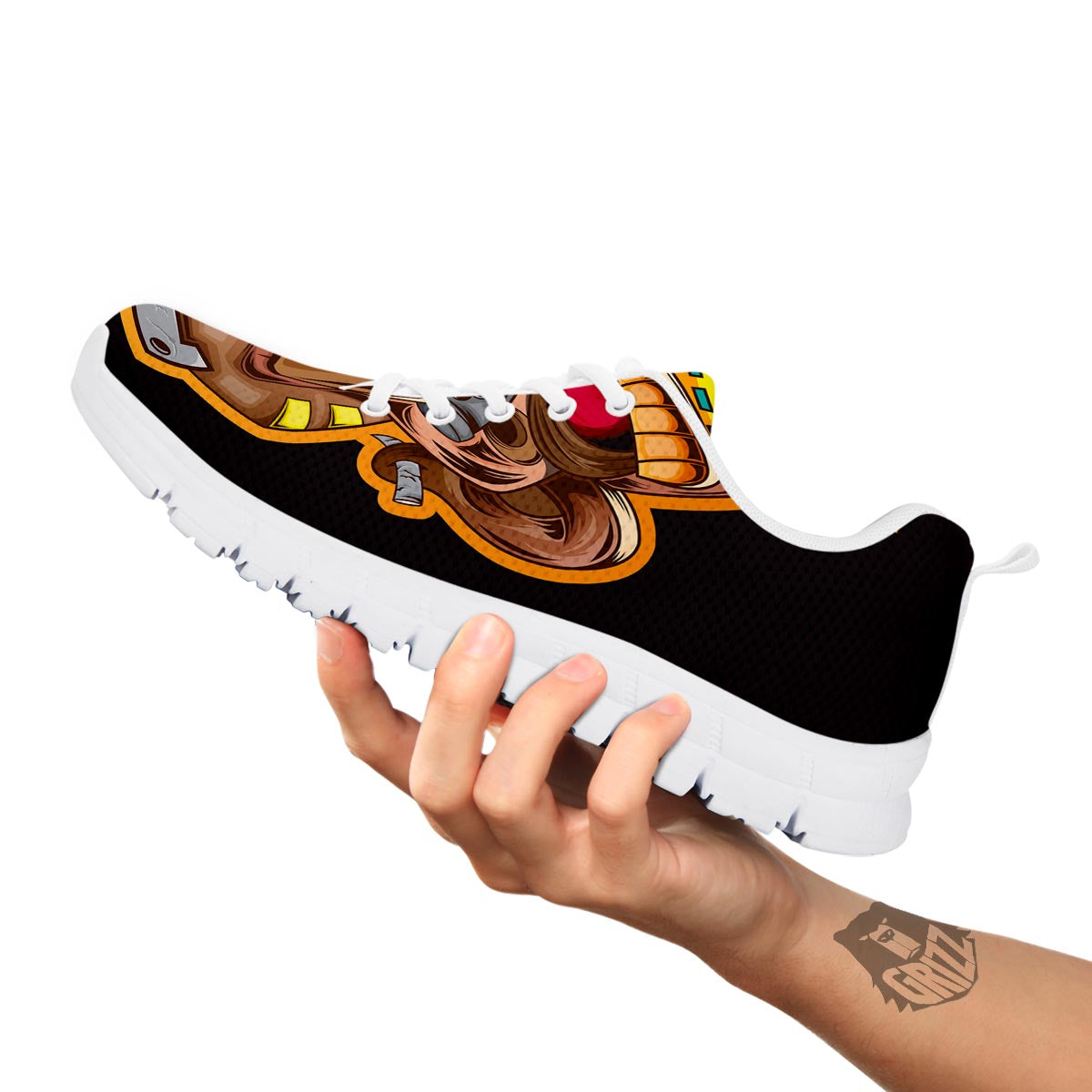 Totem Tiki Print White Sneaker-grizzshop