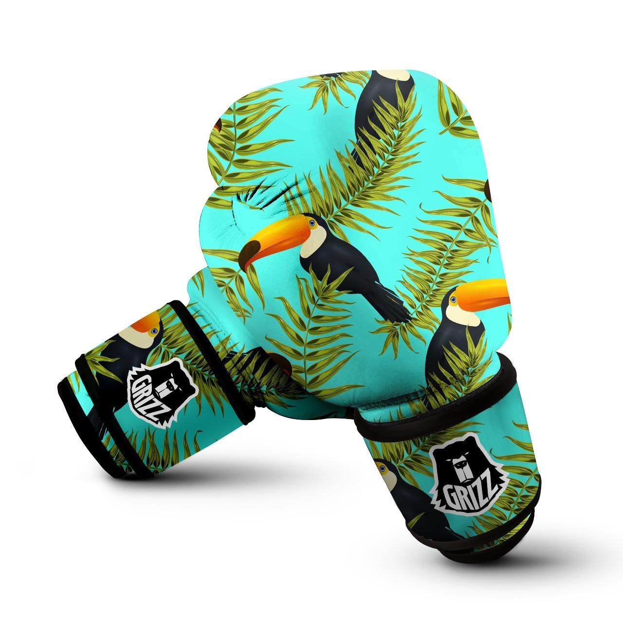 Toucan Toco Print Pattern Boxing Gloves-grizzshop