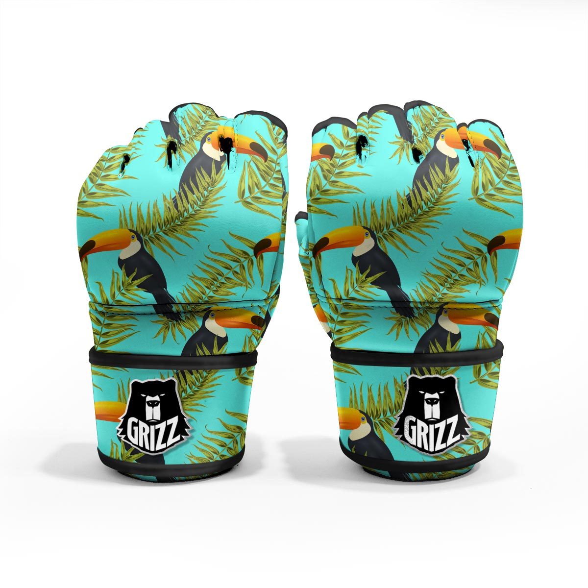 Toucan Toco Print Pattern MMA Gloves-grizzshop