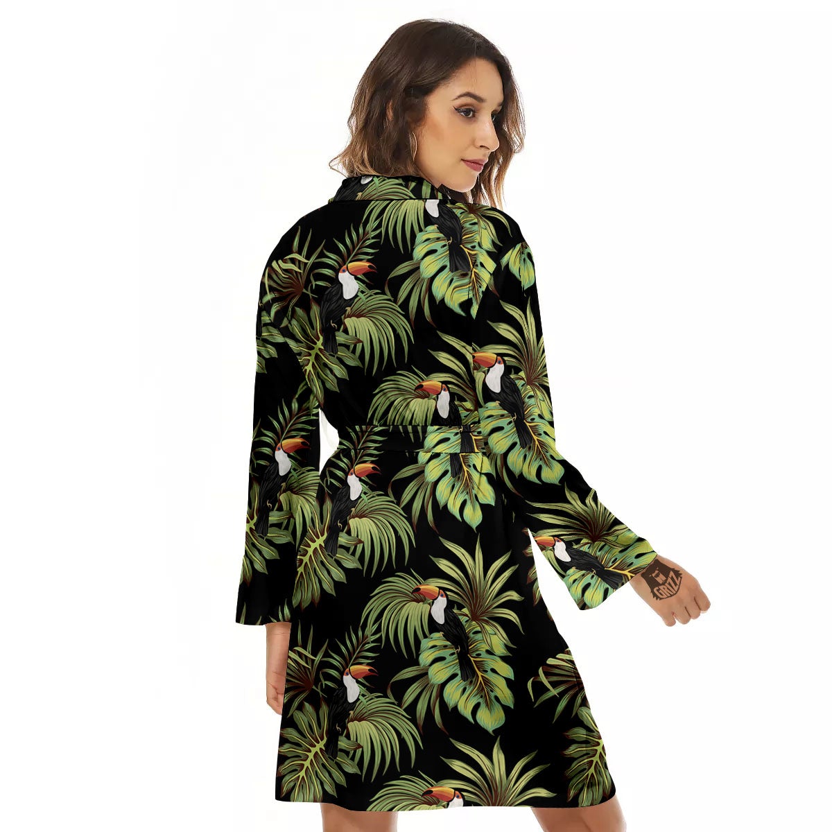 Toucan Vintage Print Pattern Women's Robe-grizzshop