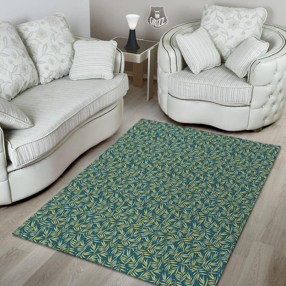 Tree Bamboo Green Print Pattern Floor Mat-grizzshop