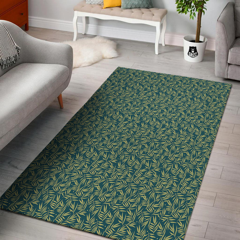 Tree Bamboo Green Print Pattern Floor Mat-grizzshop