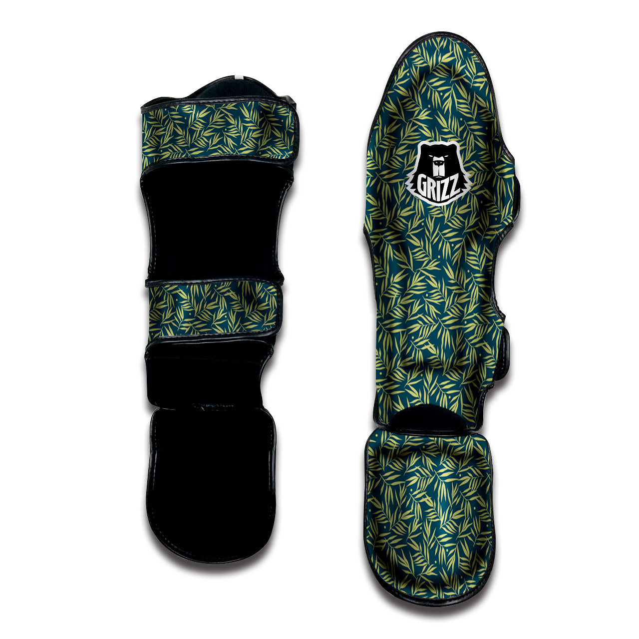 Tree Bamboo Green Print Pattern Muay Thai Shin Guards-grizzshop