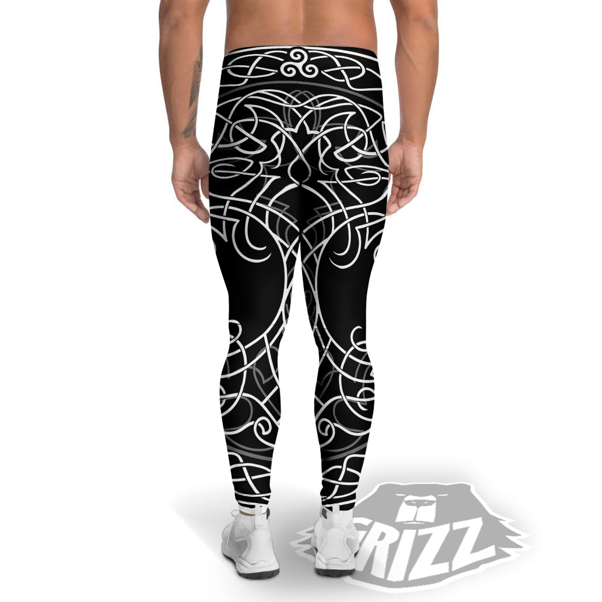 Tree Of Life Celtic Knot Print Men's Leggings-grizzshop