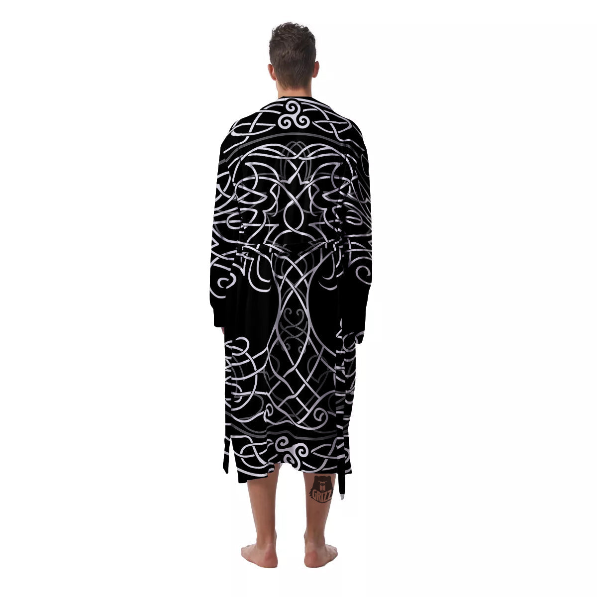 Tree Of Life Celtic Knot Print Men's Robe-grizzshop