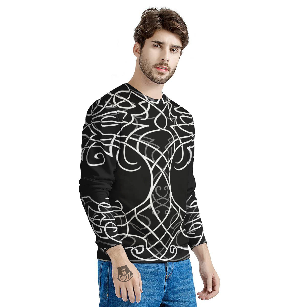 Tree Of Life Celtic Knot Print Men's Sweatshirt-grizzshop