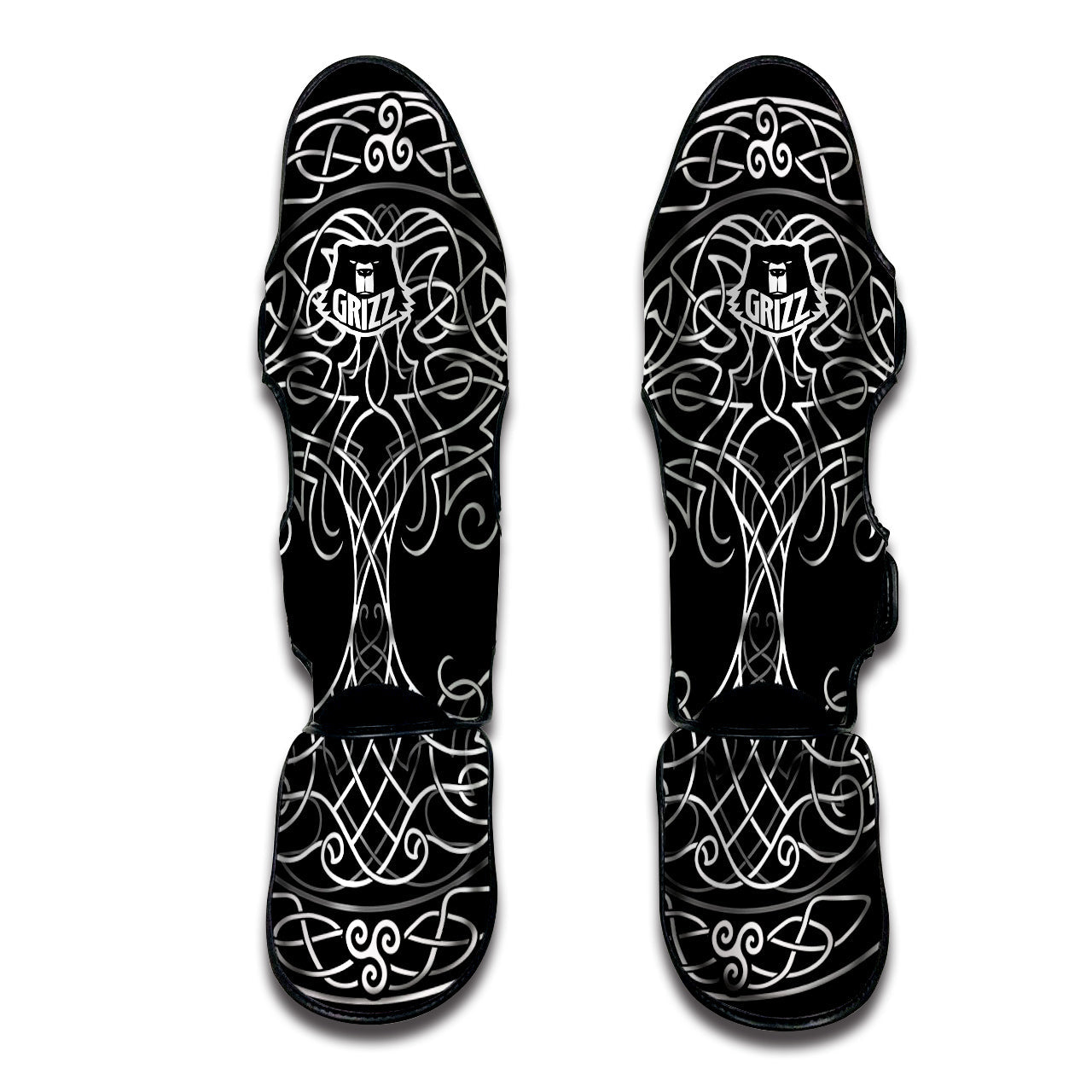 Tree Of Life Celtic Knot Print Muay Thai Shin Guards-grizzshop