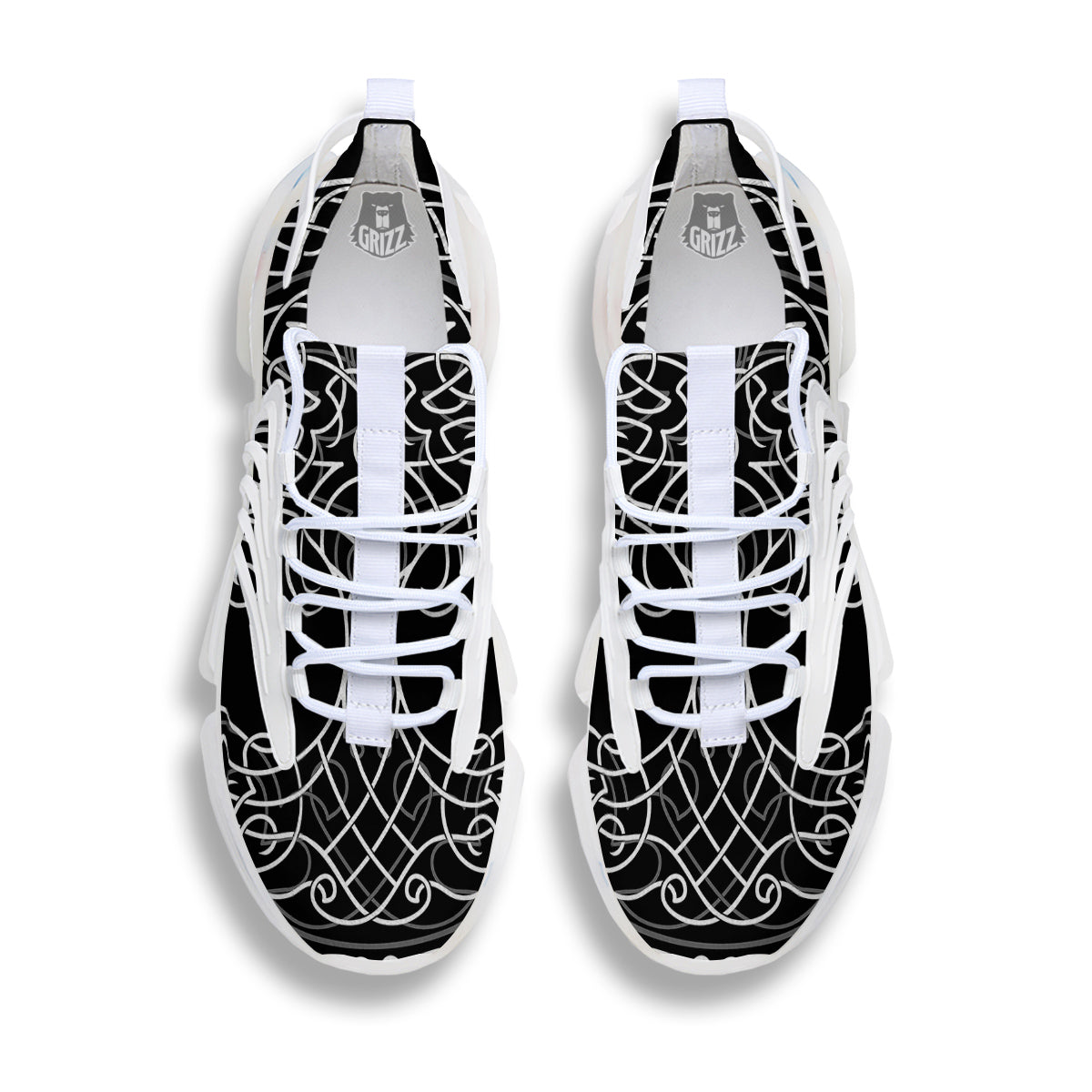 Tree Of Life Celtic Knot Print White Gym Shoes-grizzshop