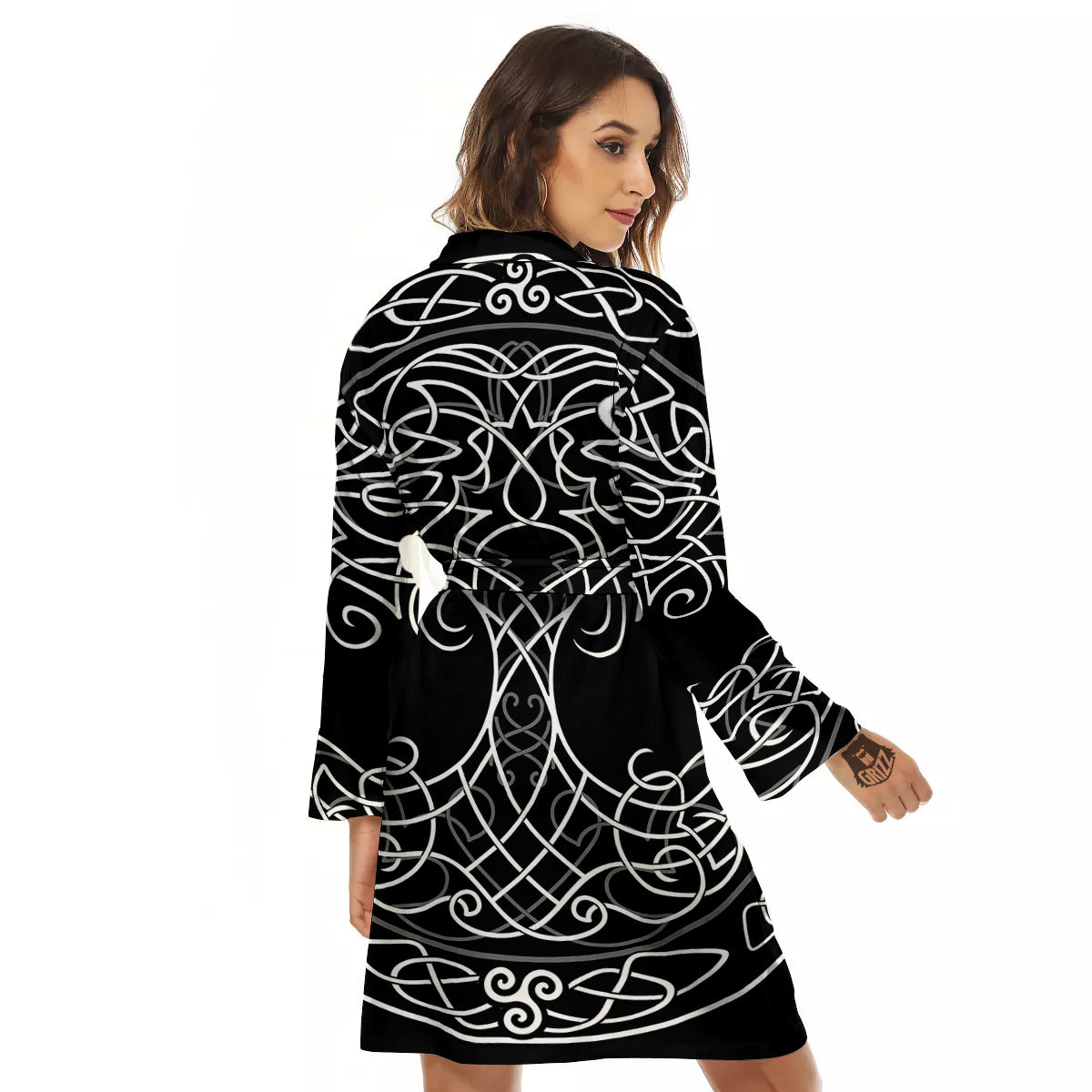 Tree Of Life Celtic Knot Print Women's Robe-grizzshop