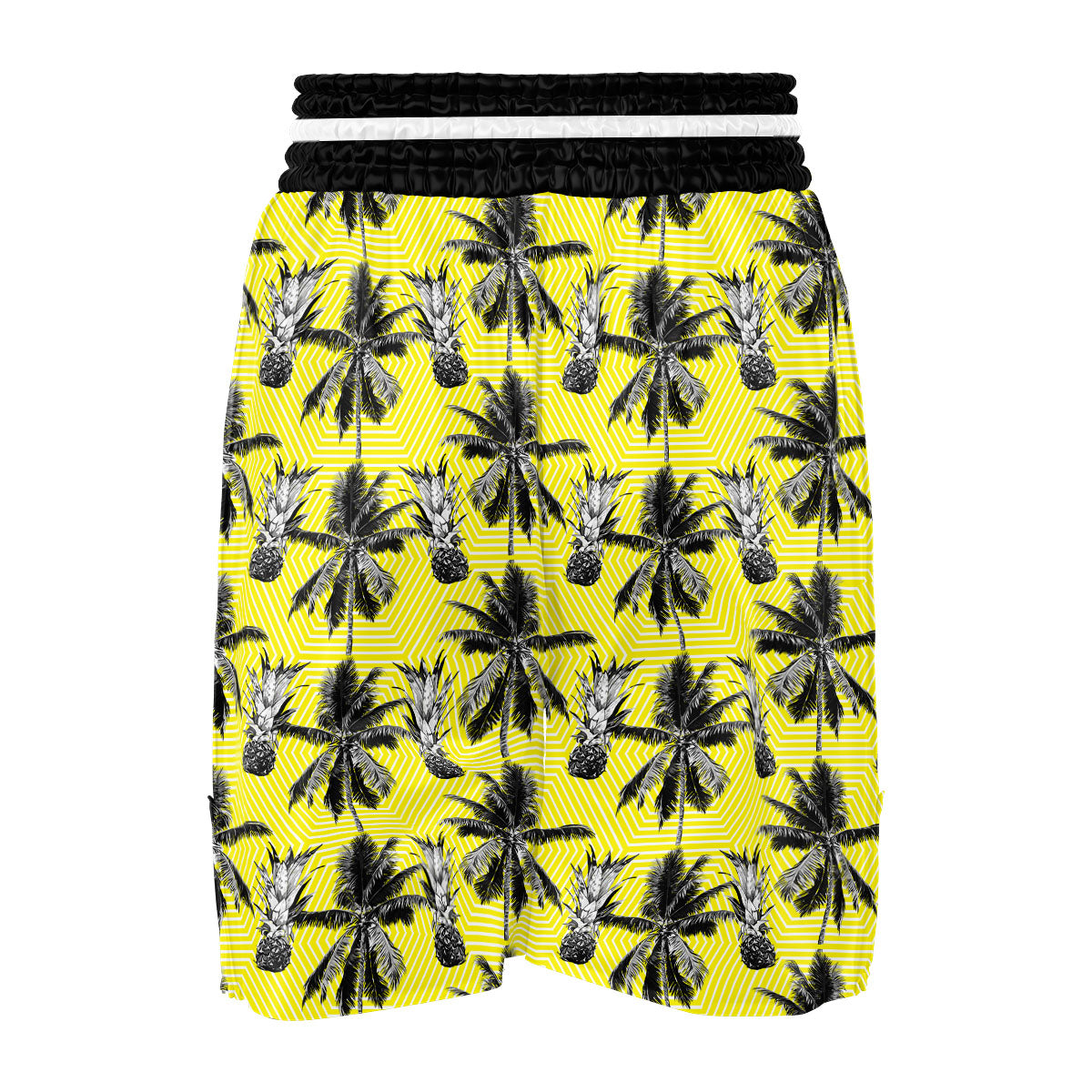 Tree Palm Yellow Print Pattern Boxing Shorts-grizzshop