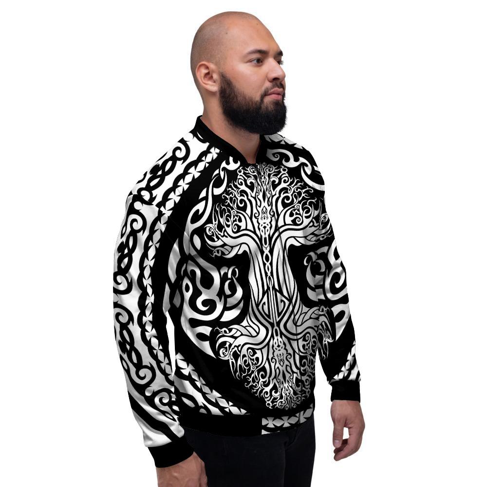 Tree Of Life Viking Print Men's Bomber Jacket-grizzshop