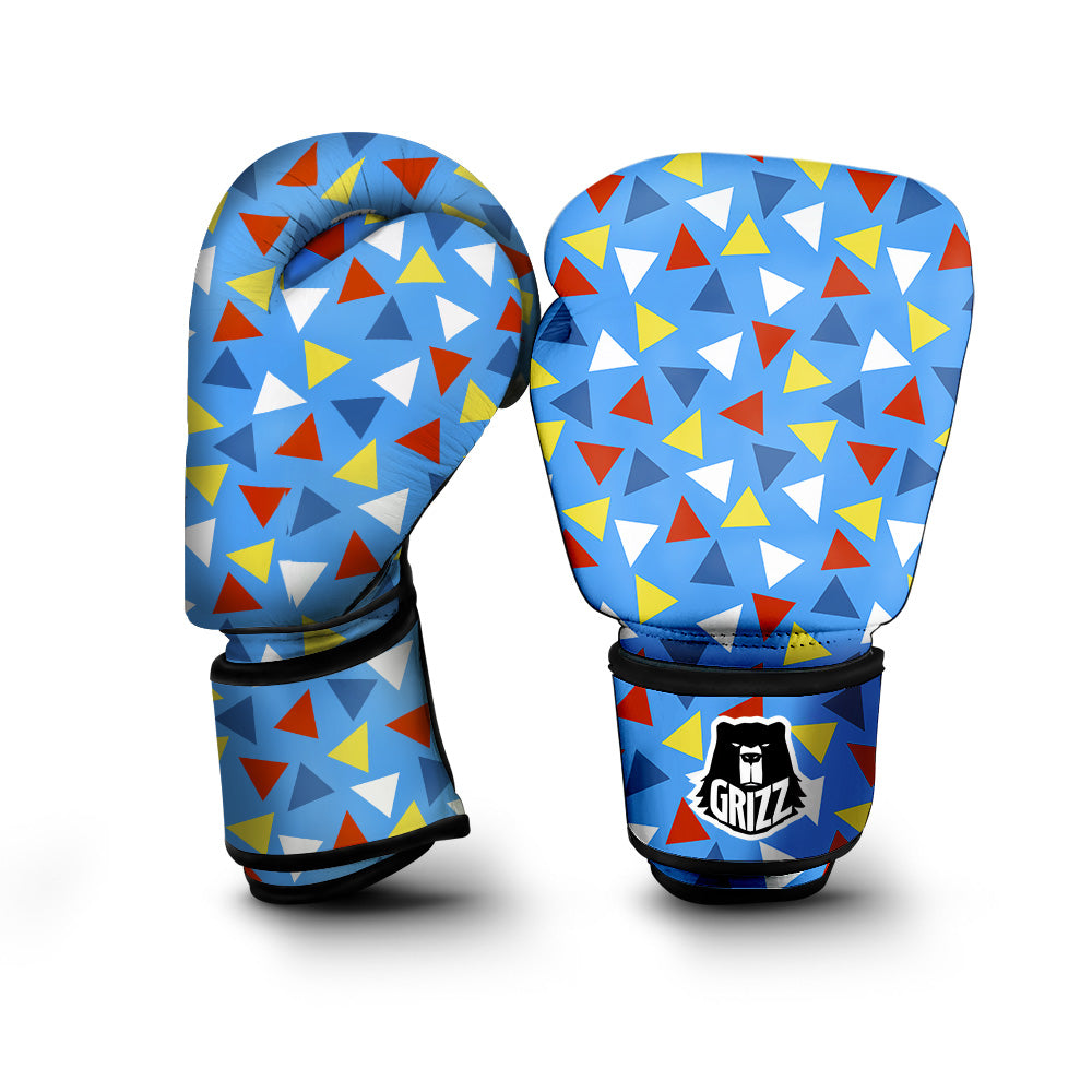 Triangle Autism Awareness Color Print Pattern Boxing Gloves-grizzshop