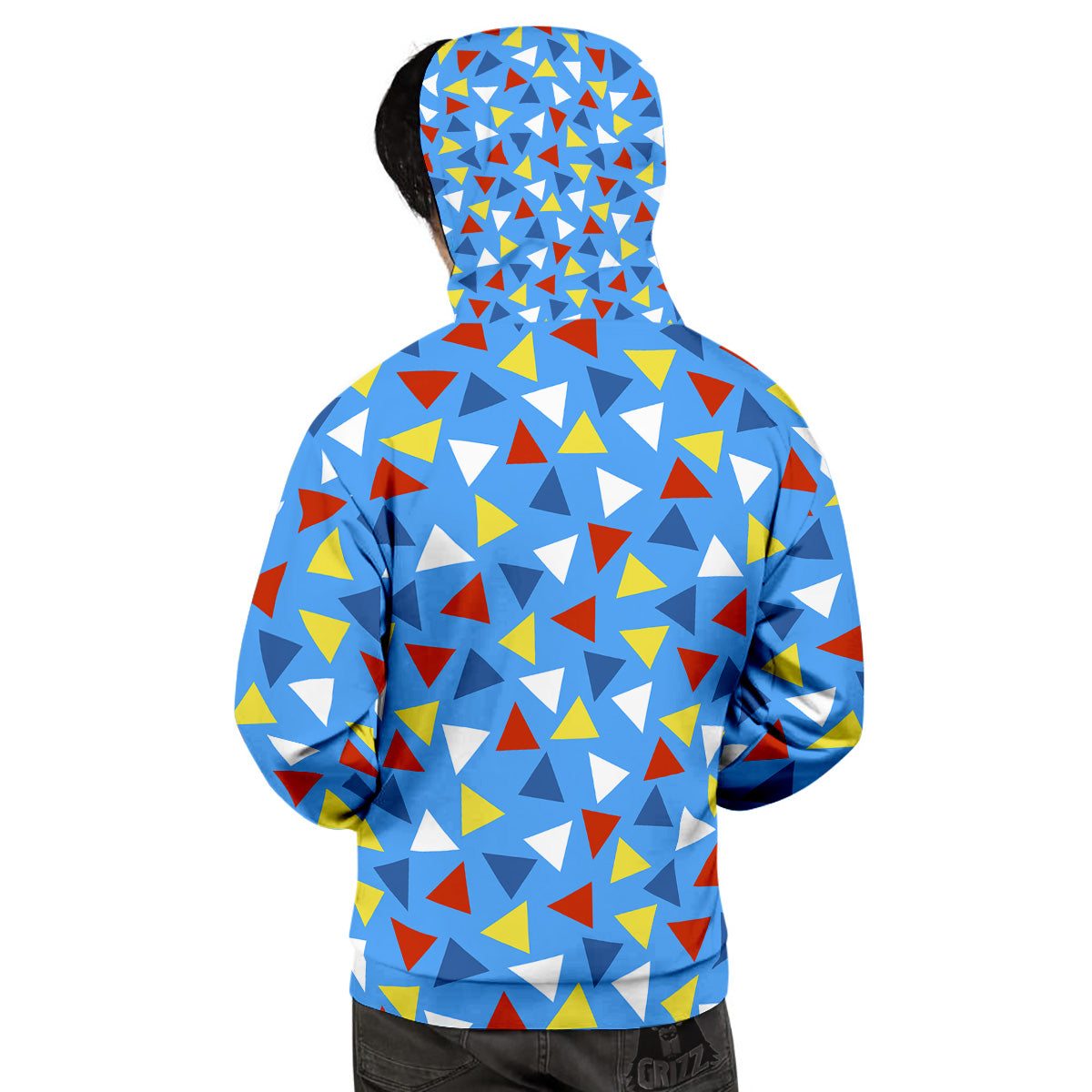 Triangle Autism Awareness Color Print Pattern Men's Hoodie-grizzshop