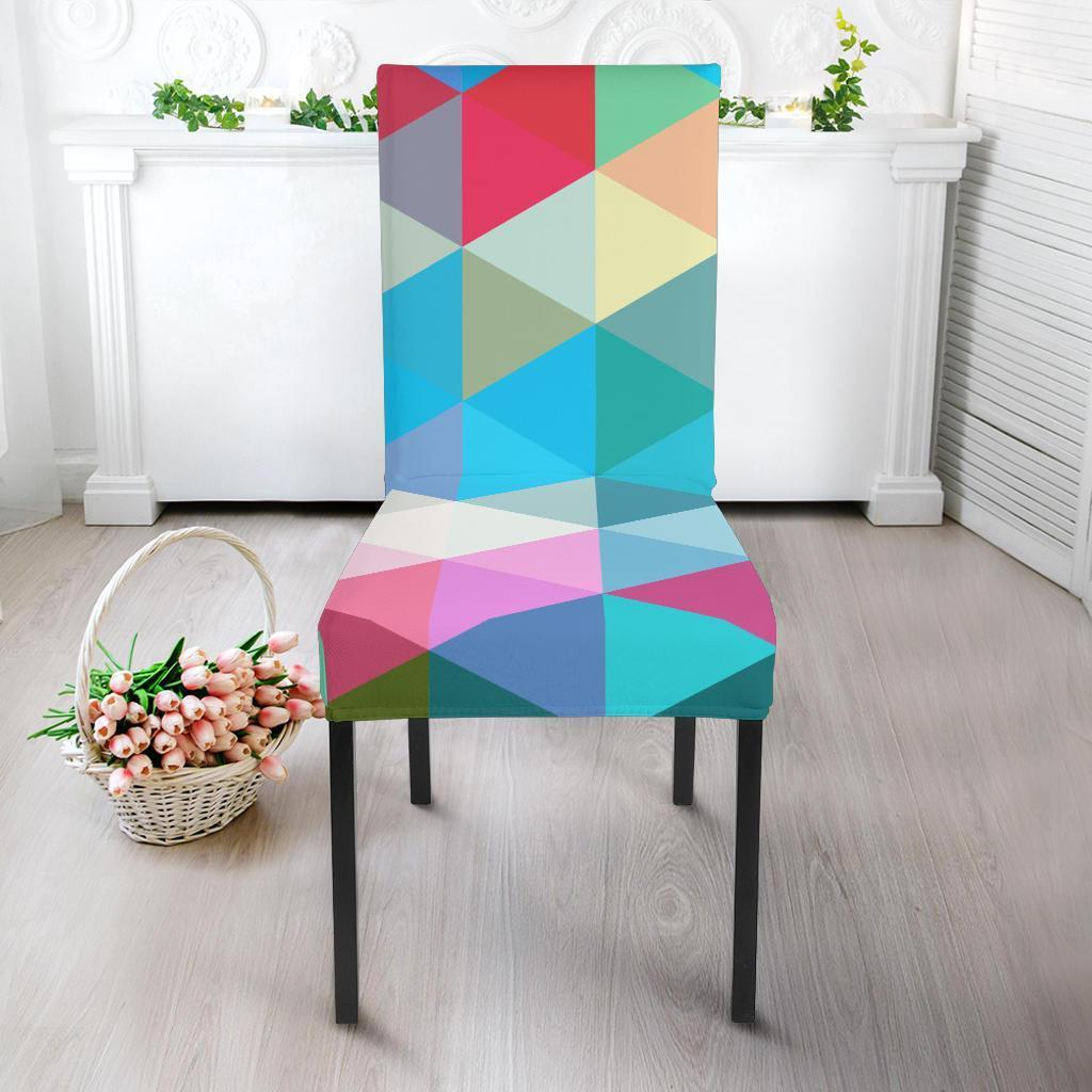 Triangle Colorful Pattern Print Chair Cover-grizzshop