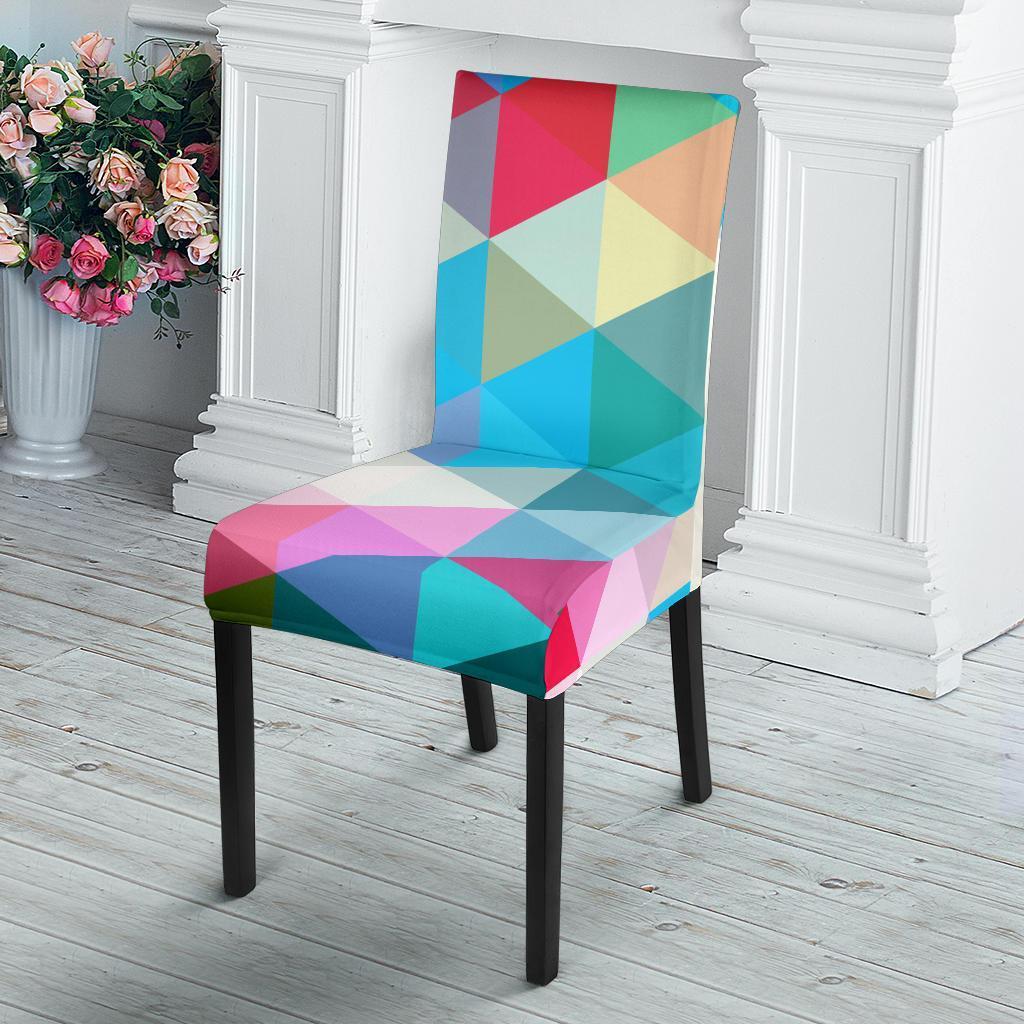 Triangle Colorful Pattern Print Chair Cover-grizzshop