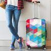 Triangle Colorful Pattern Print Luggage Cover Protector-grizzshop