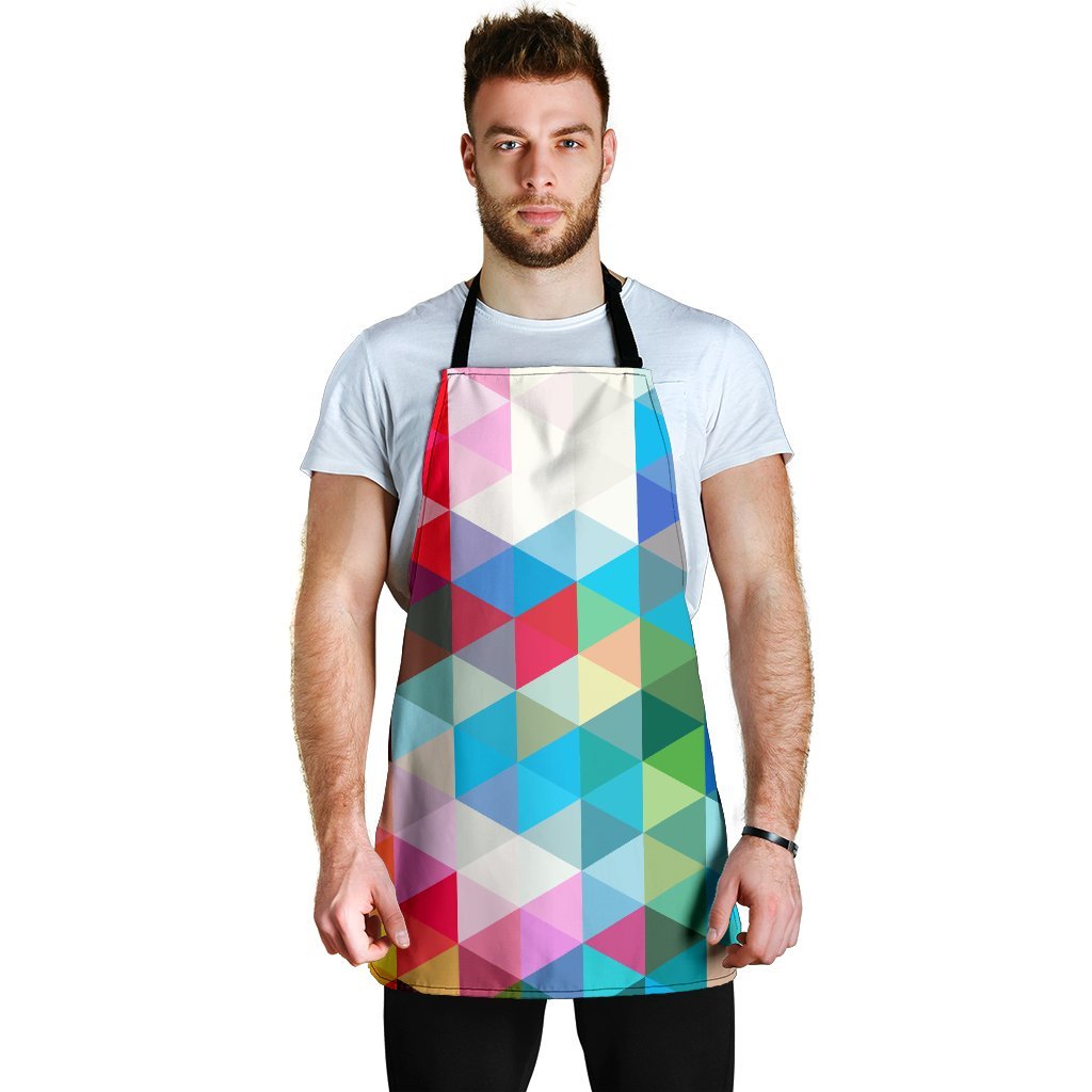 Triangle Colorful Pattern Print Men's Apron-grizzshop