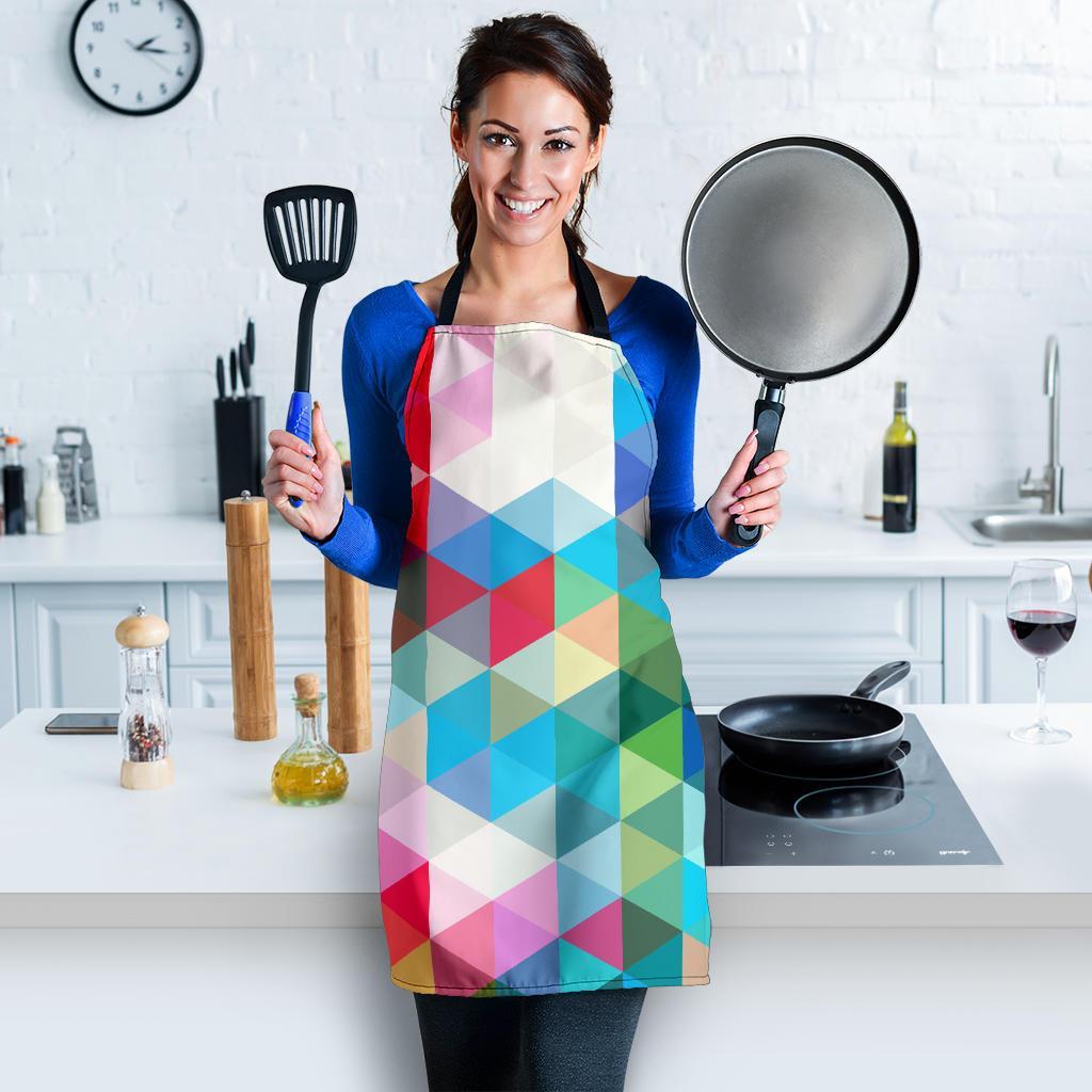Triangle Colorful Pattern Print Women's Apron-grizzshop