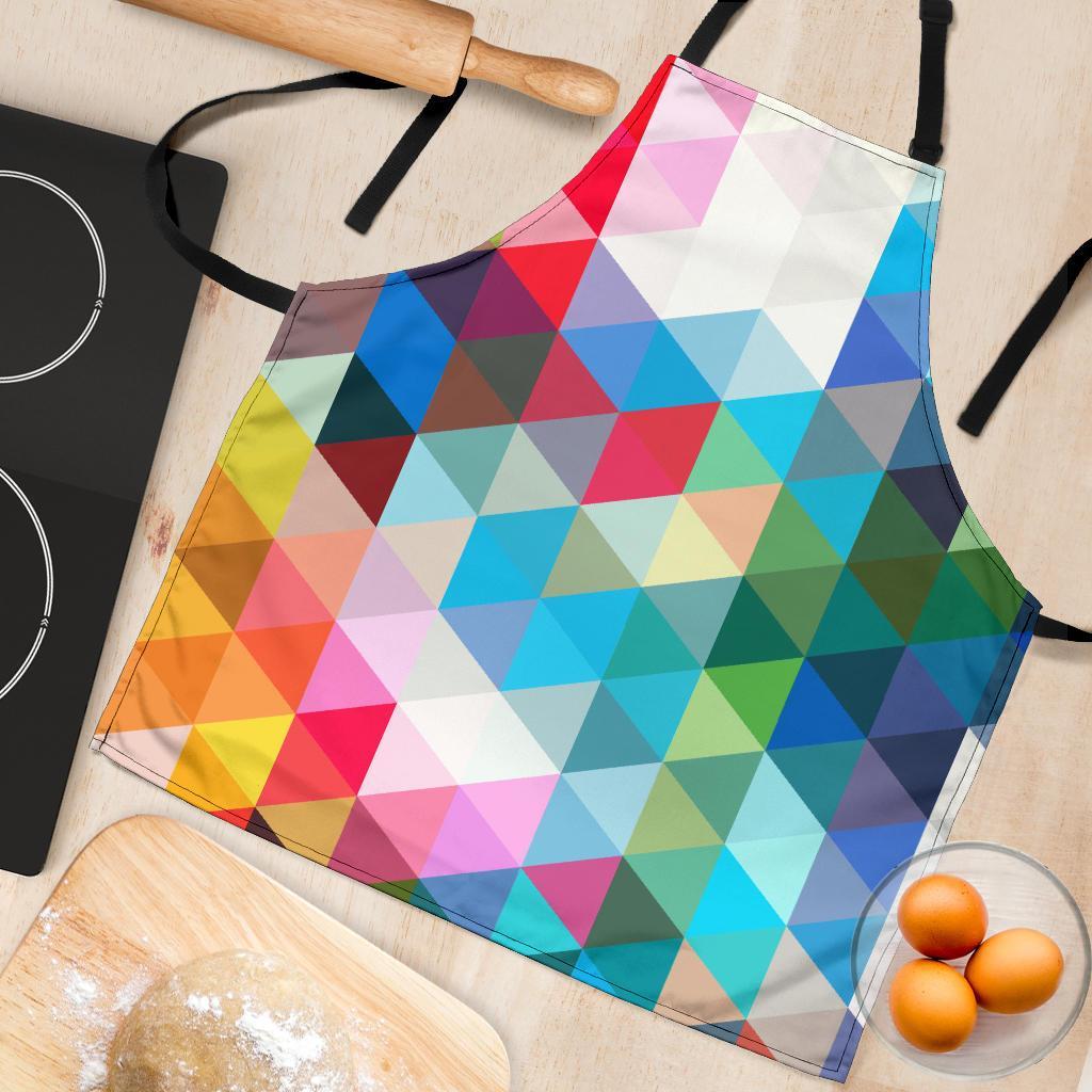 Triangle Colorful Pattern Print Women's Apron-grizzshop