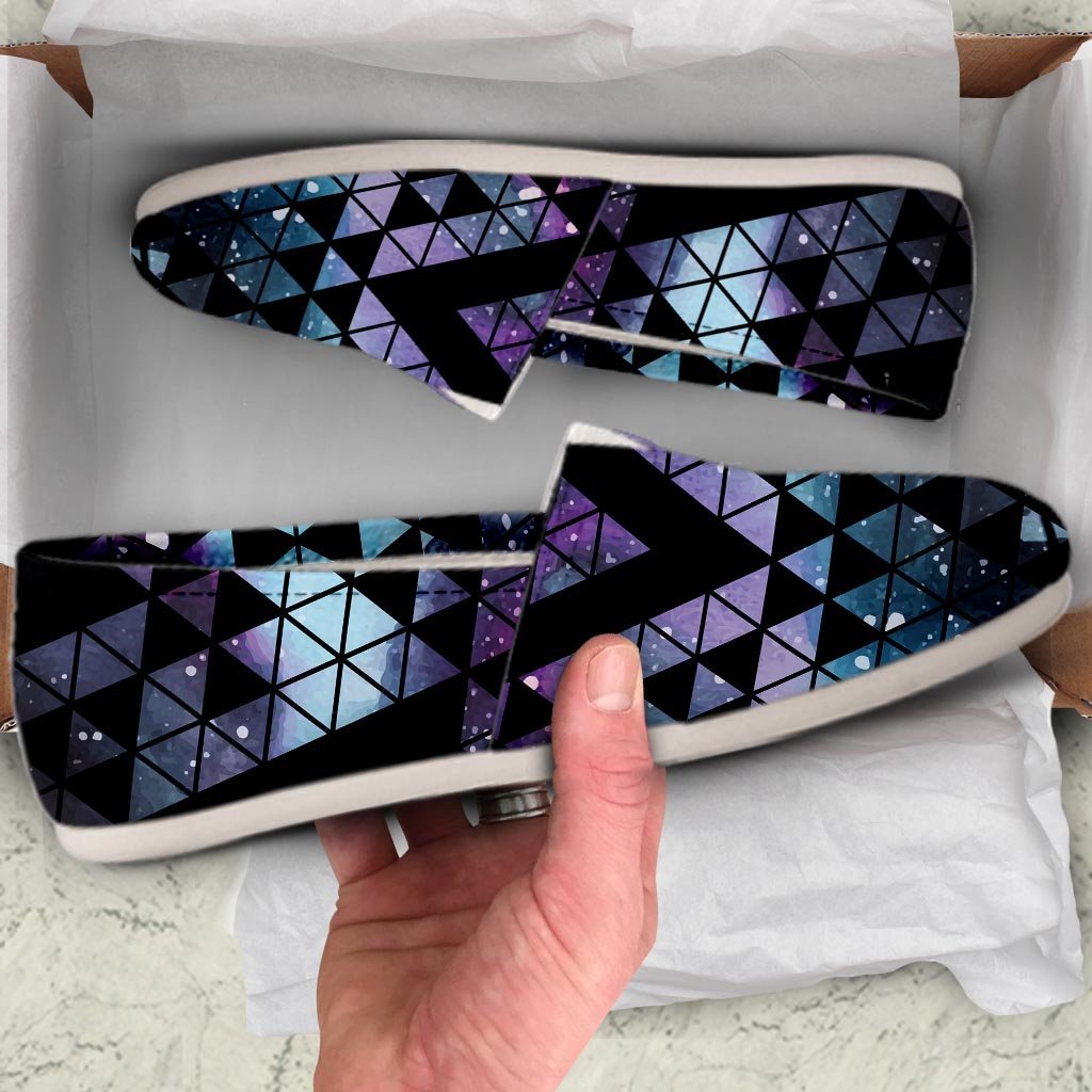 Triangle Galaxy Space Canvas Shoes-grizzshop