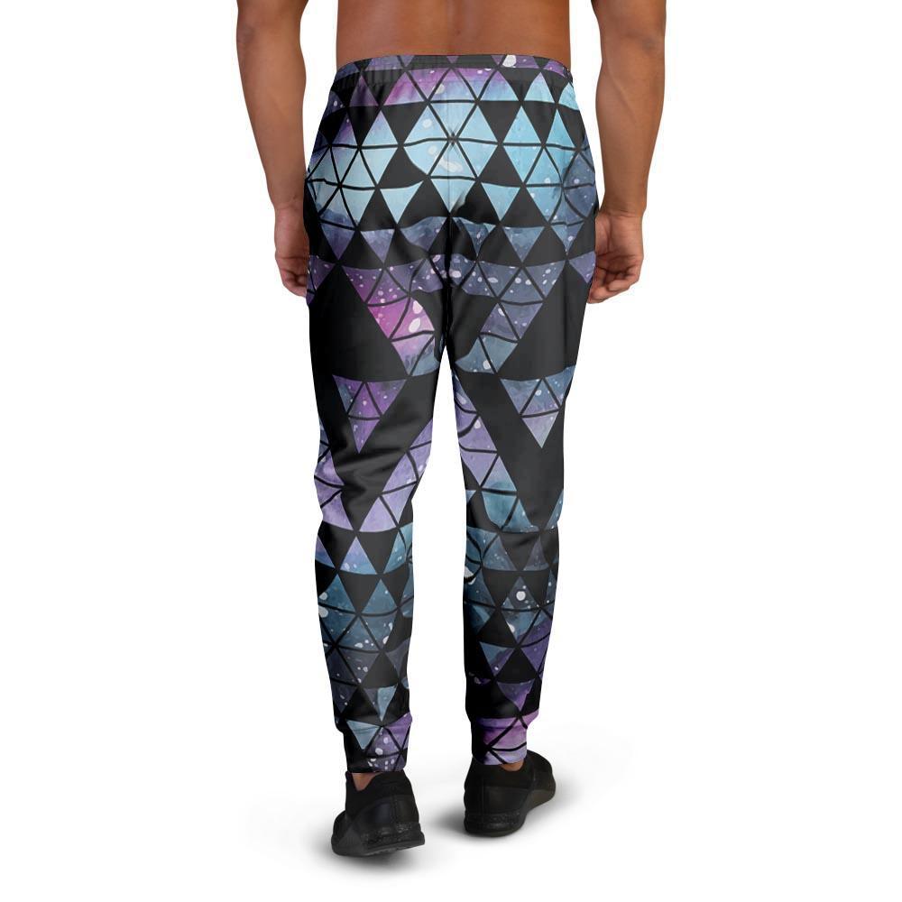 Triangle Galaxy Space Men's Joggers-grizzshop