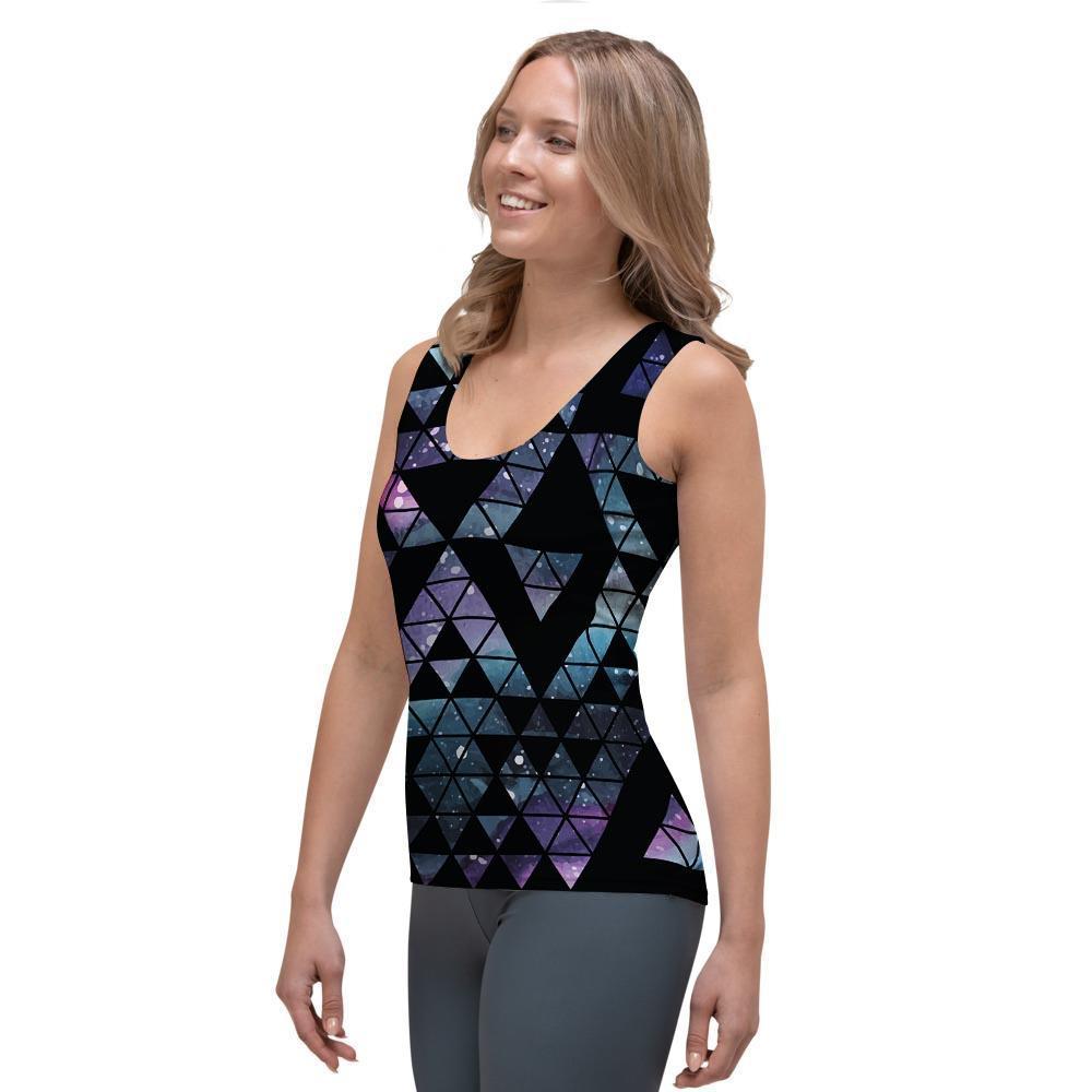 Triangle Galaxy Space Women's Tank Top-grizzshop