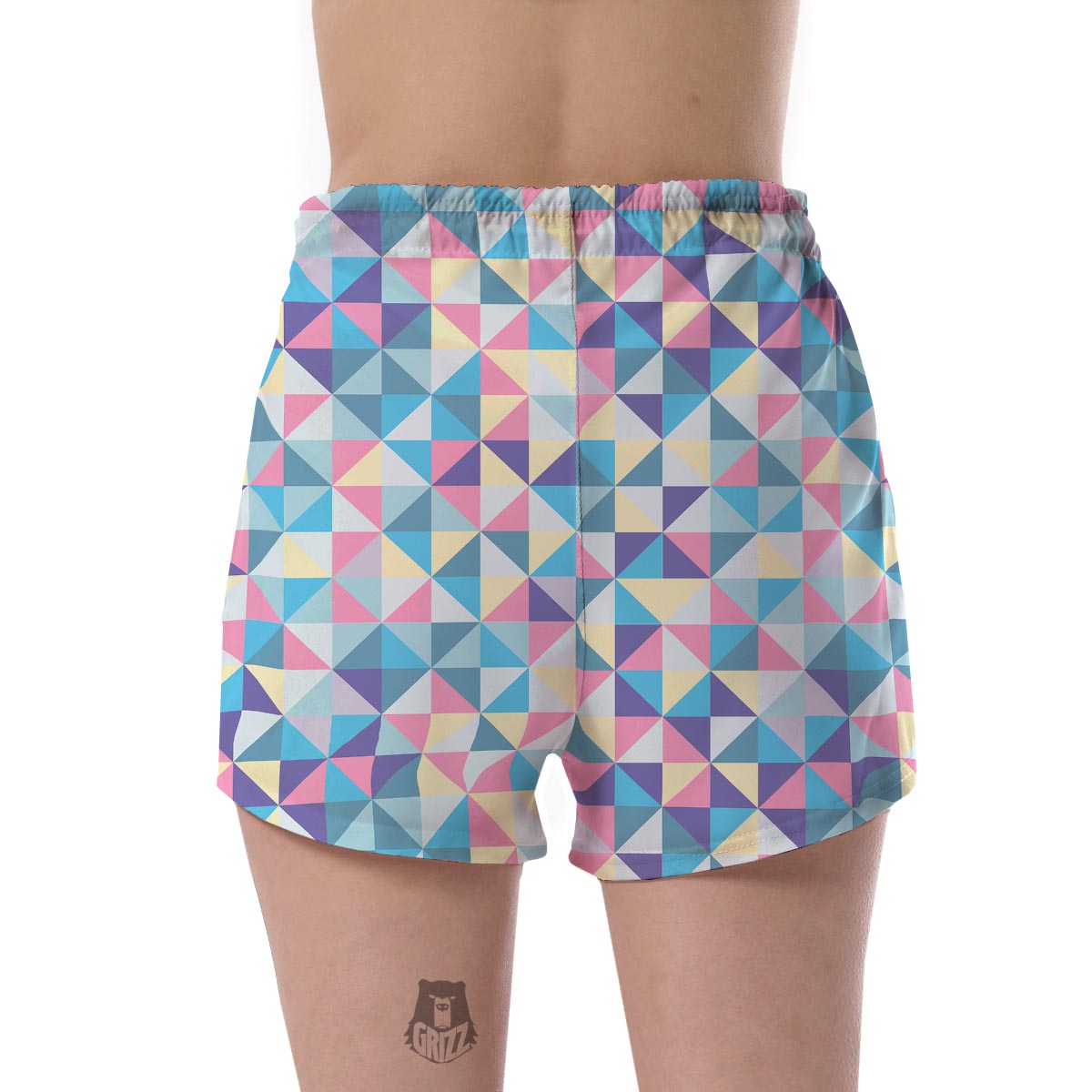 Triangle Print Pattern Women's Shorts-grizzshop